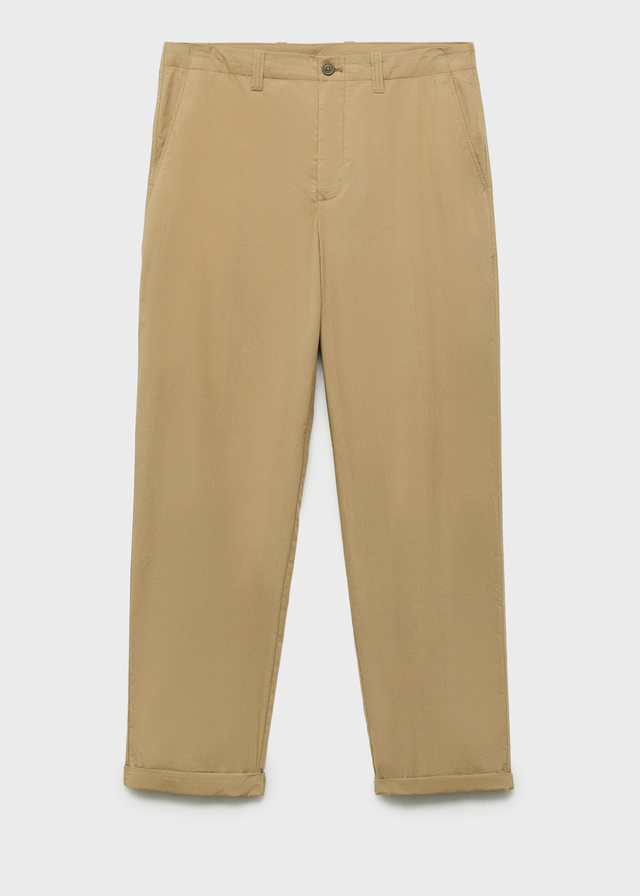 Straight fit hlače od 100 % pamuka - Artikl bez modela, Bež. Ref: 87019206-00.