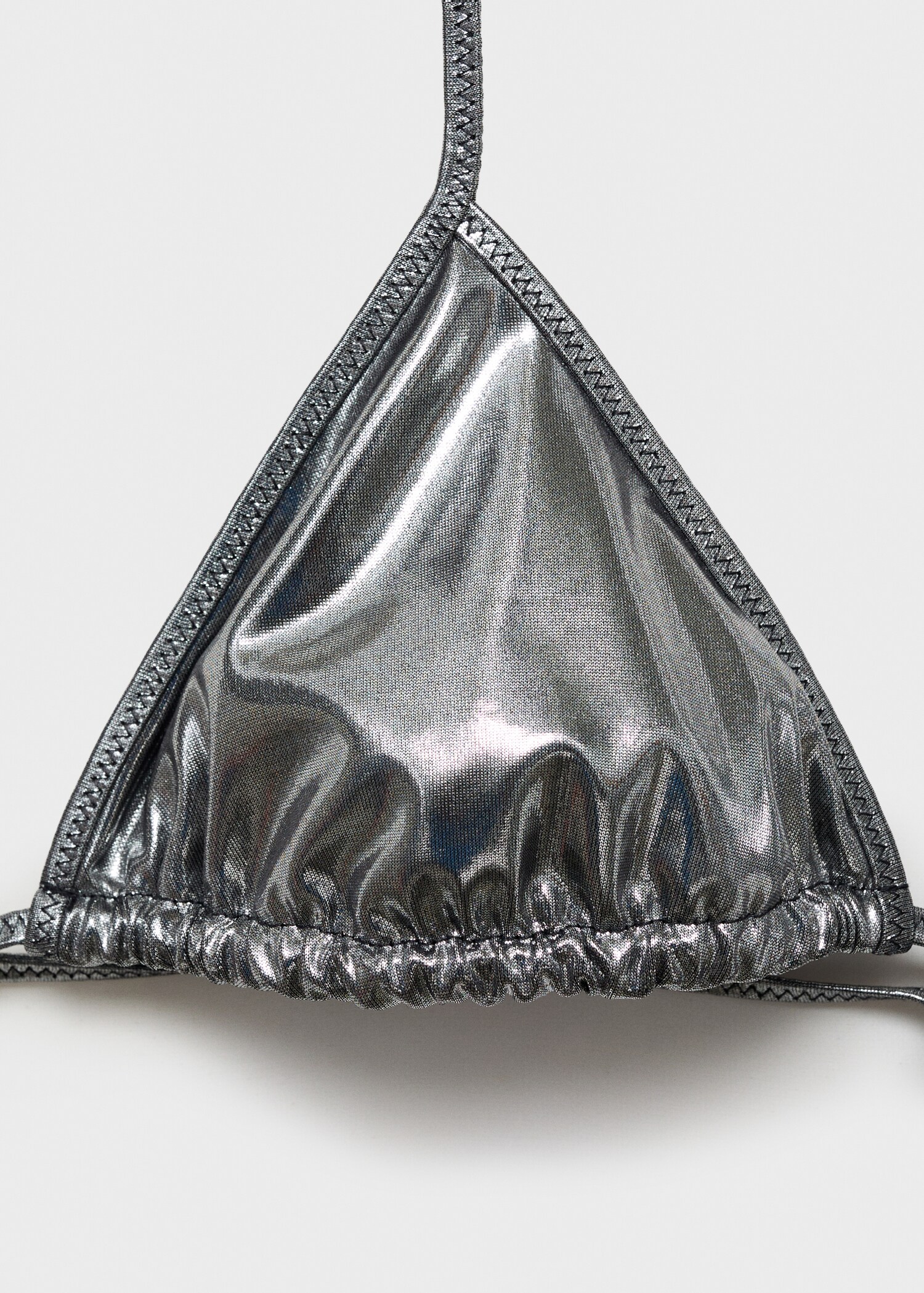Metallic-effect triangle bikini top - Details of the article 8