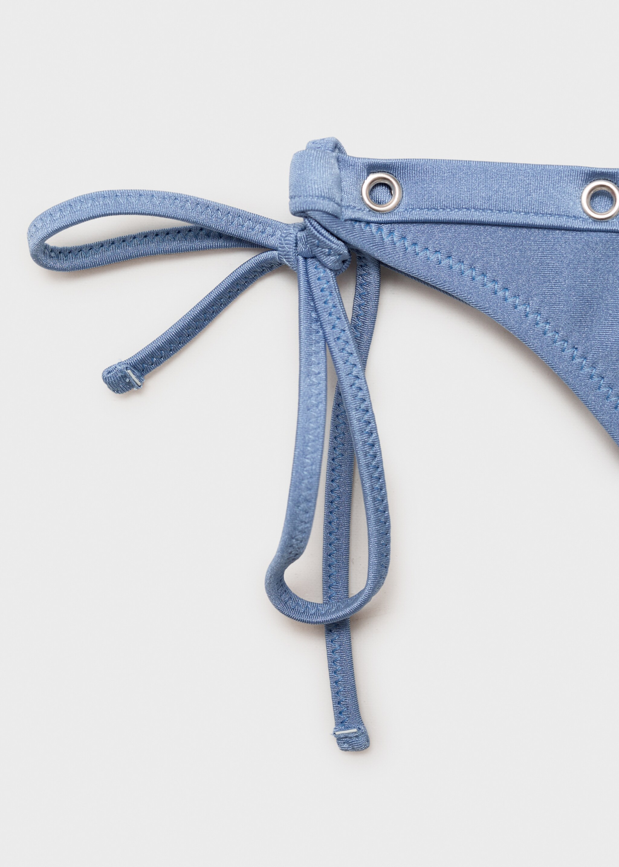 Bikini bottoms with eyelet detail - Details of the article 0, Sky Blue. Ref: 87019212-00.