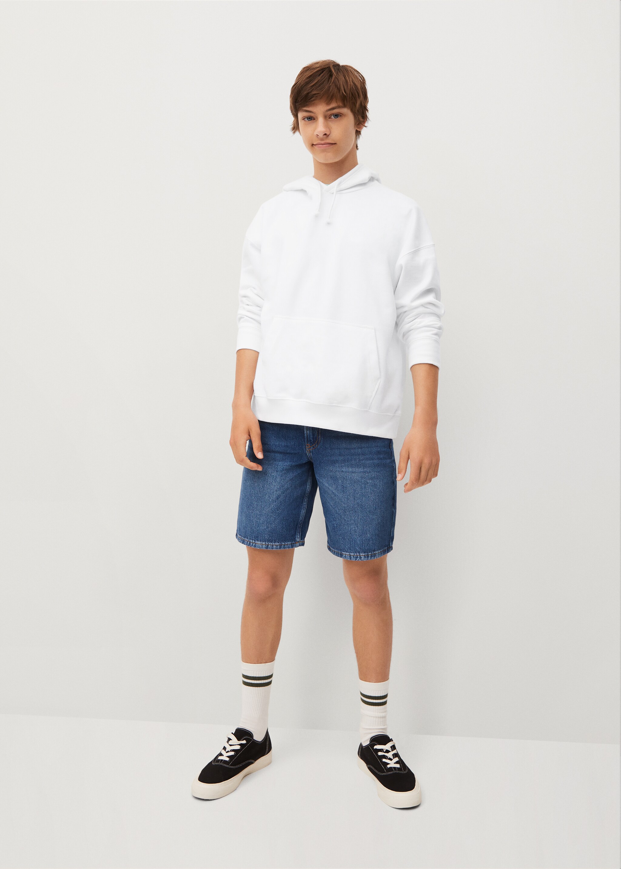 Bermudas denim algodón - Plano medio