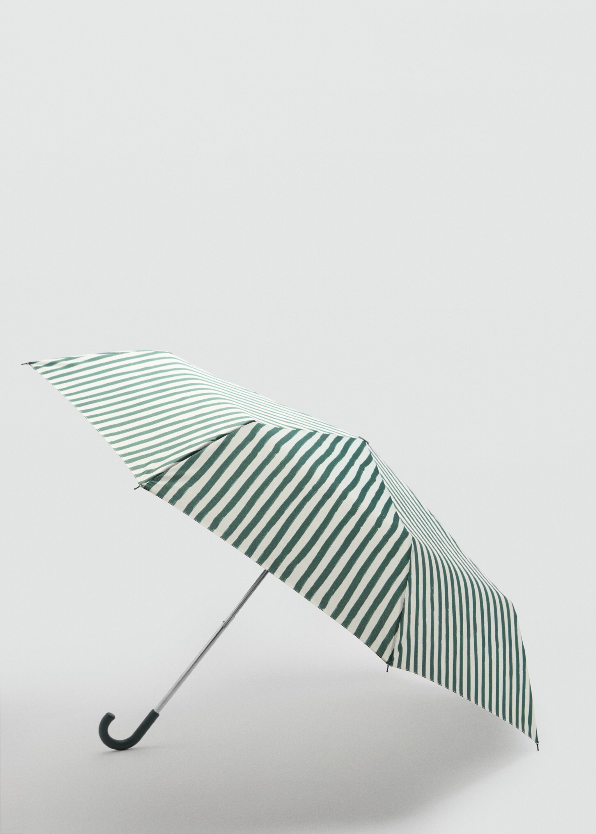 Stripe-printed umbrella - Medium plane, Green. Ref: 87020241-00.