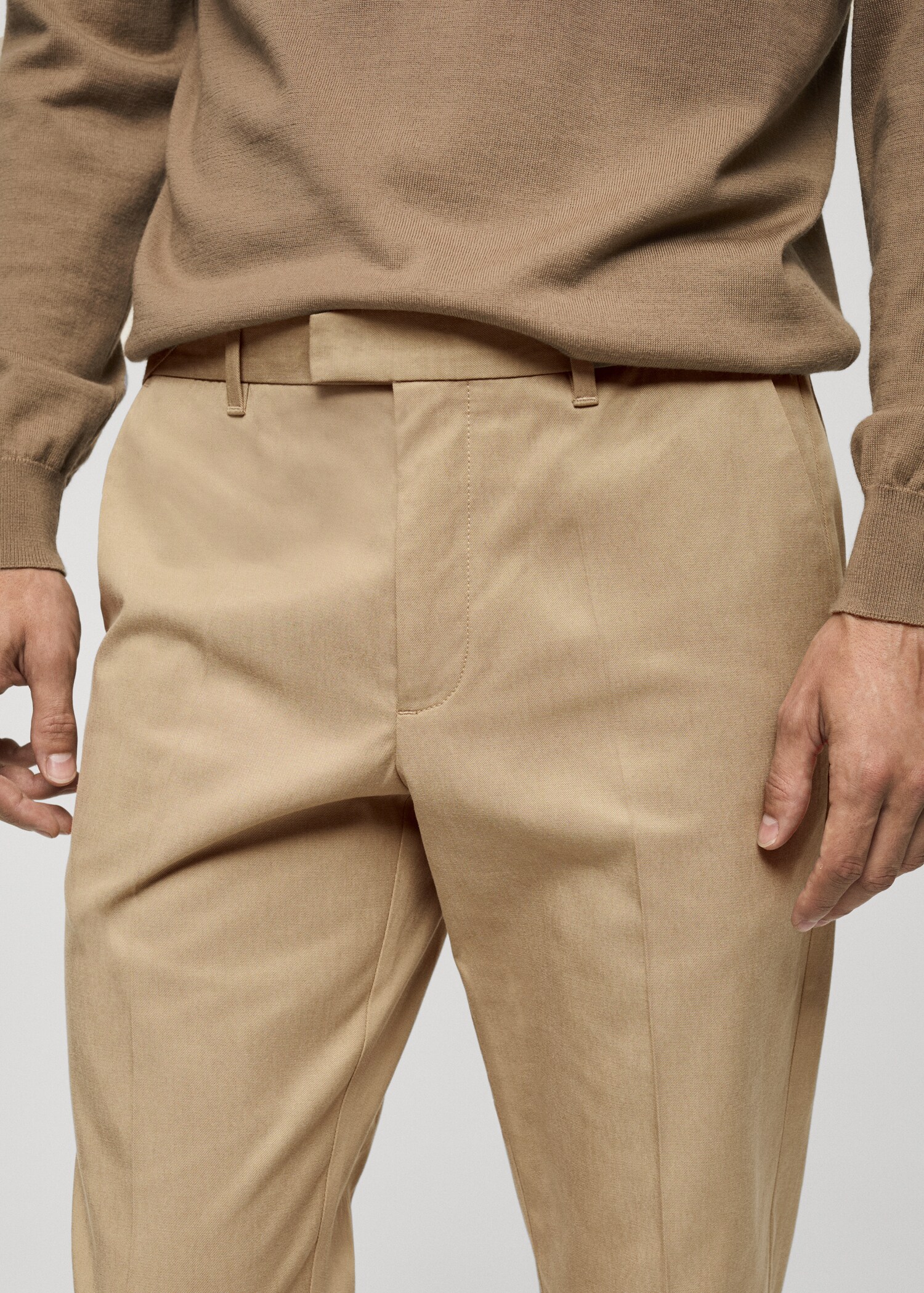 Regular-fit cotton trousers - Details of the article 1