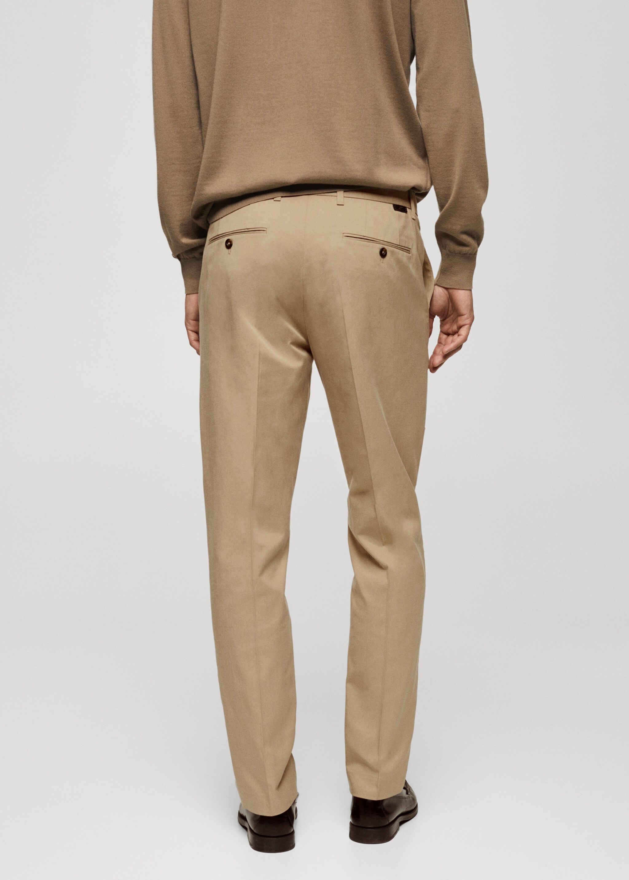 Pantalon coton regular-fit - Verso de l’article, Beige. Ref: 87020252-00.