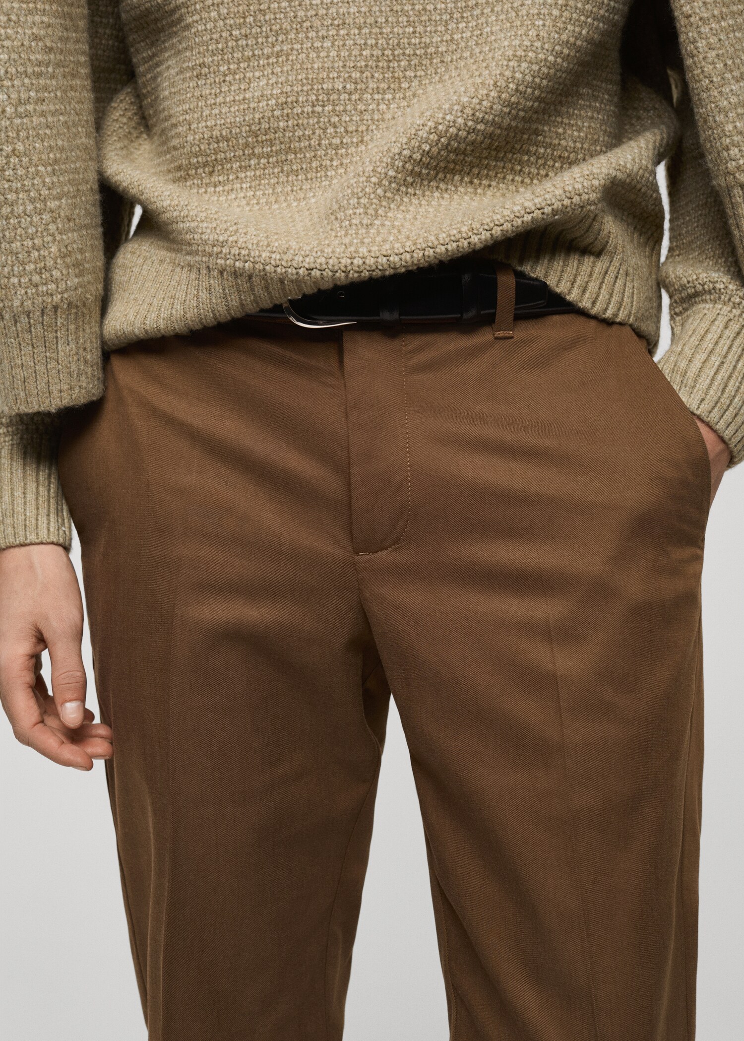 Regular-fit cotton trousers - Details of the article 1