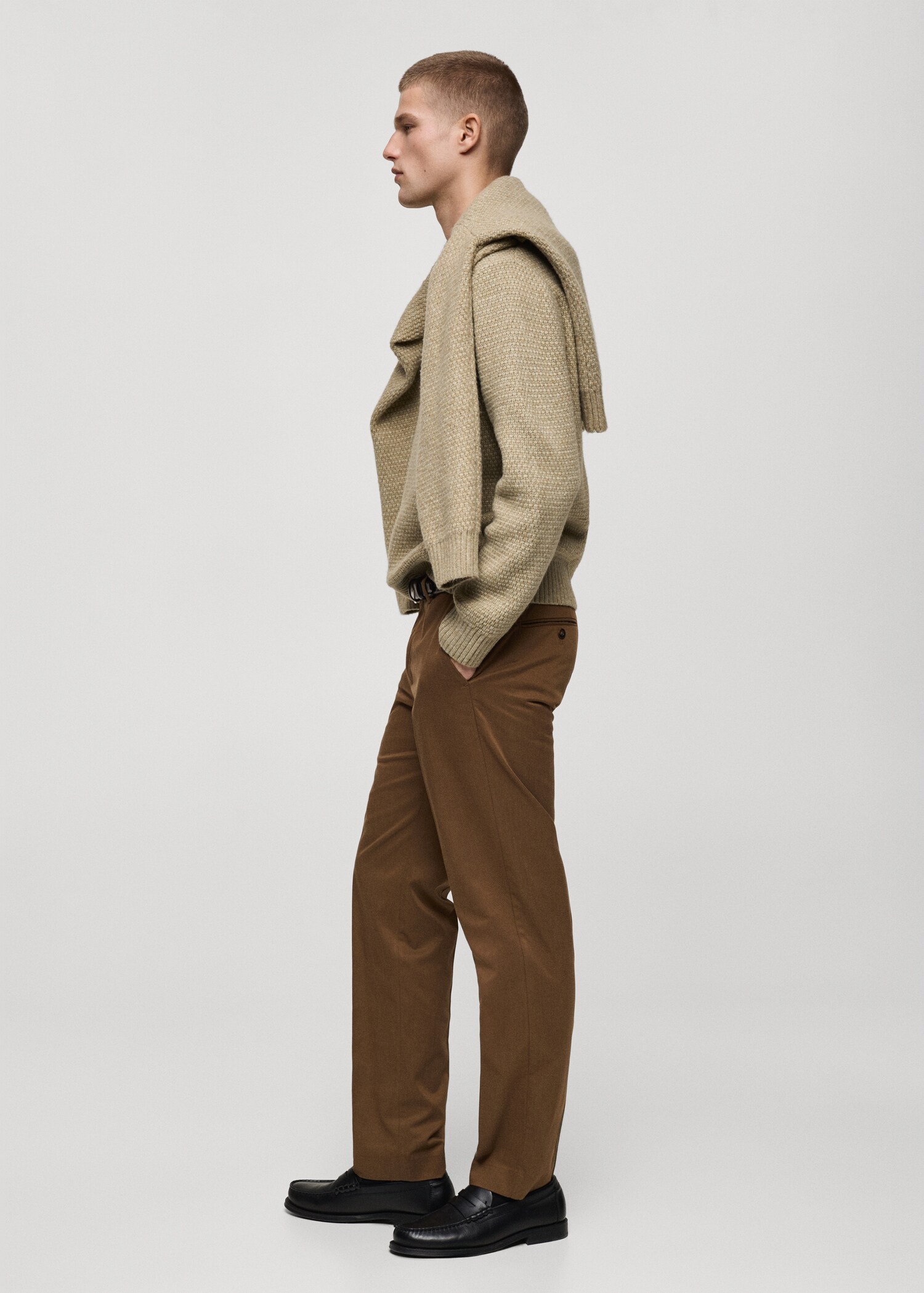 Regular-fit cotton trousers - Details of the article 2