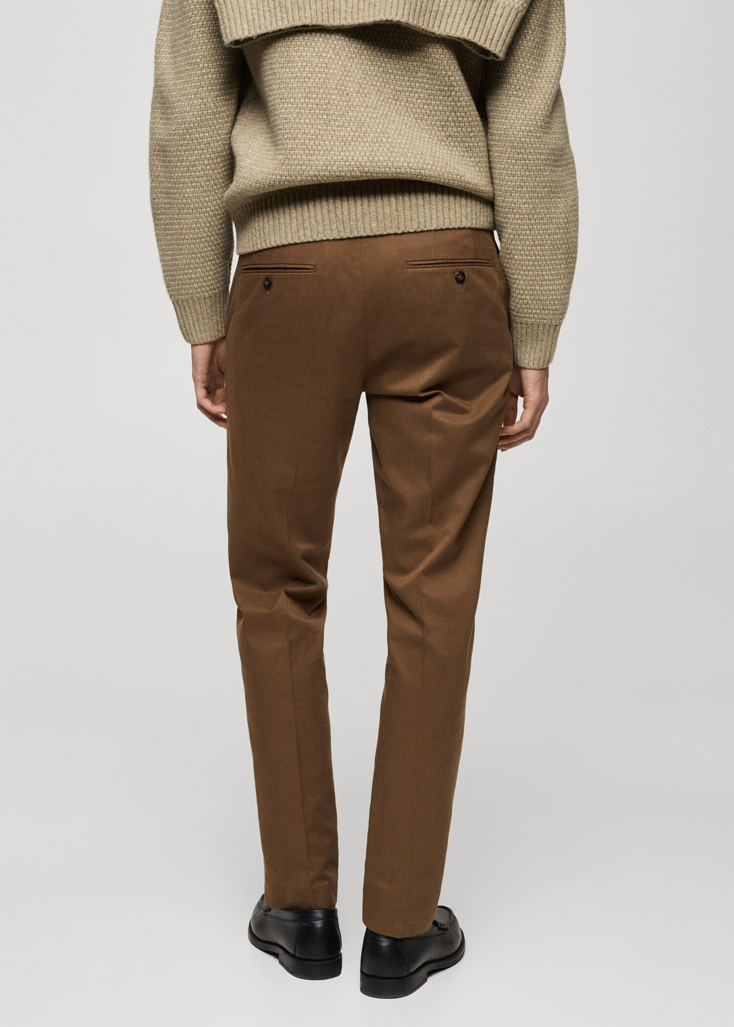 Regular-fit cotton trousers - Reverse of the article