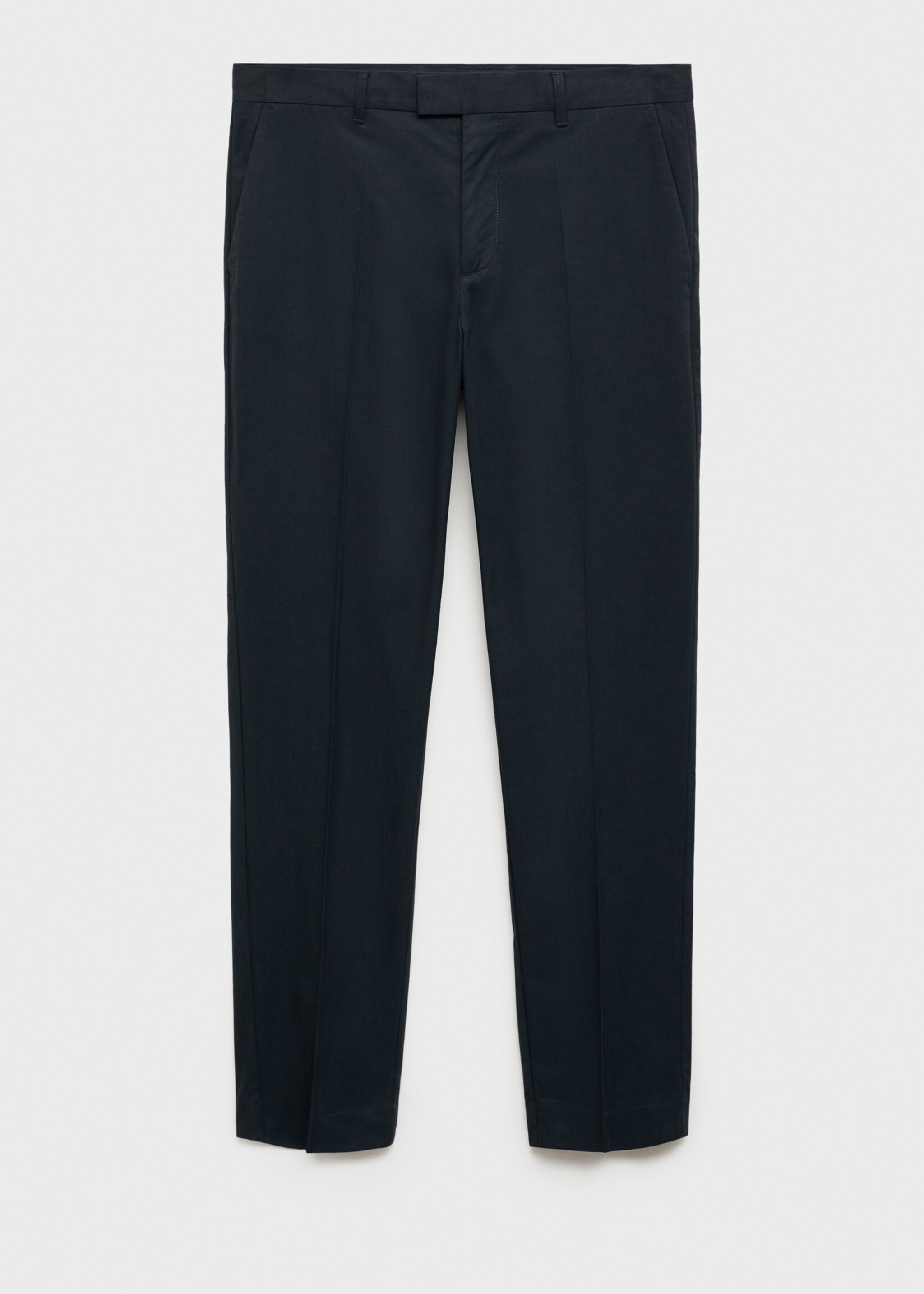Regular-fit cotton trousers - Article without model, Dark Navy. Ref: 87020252-00.