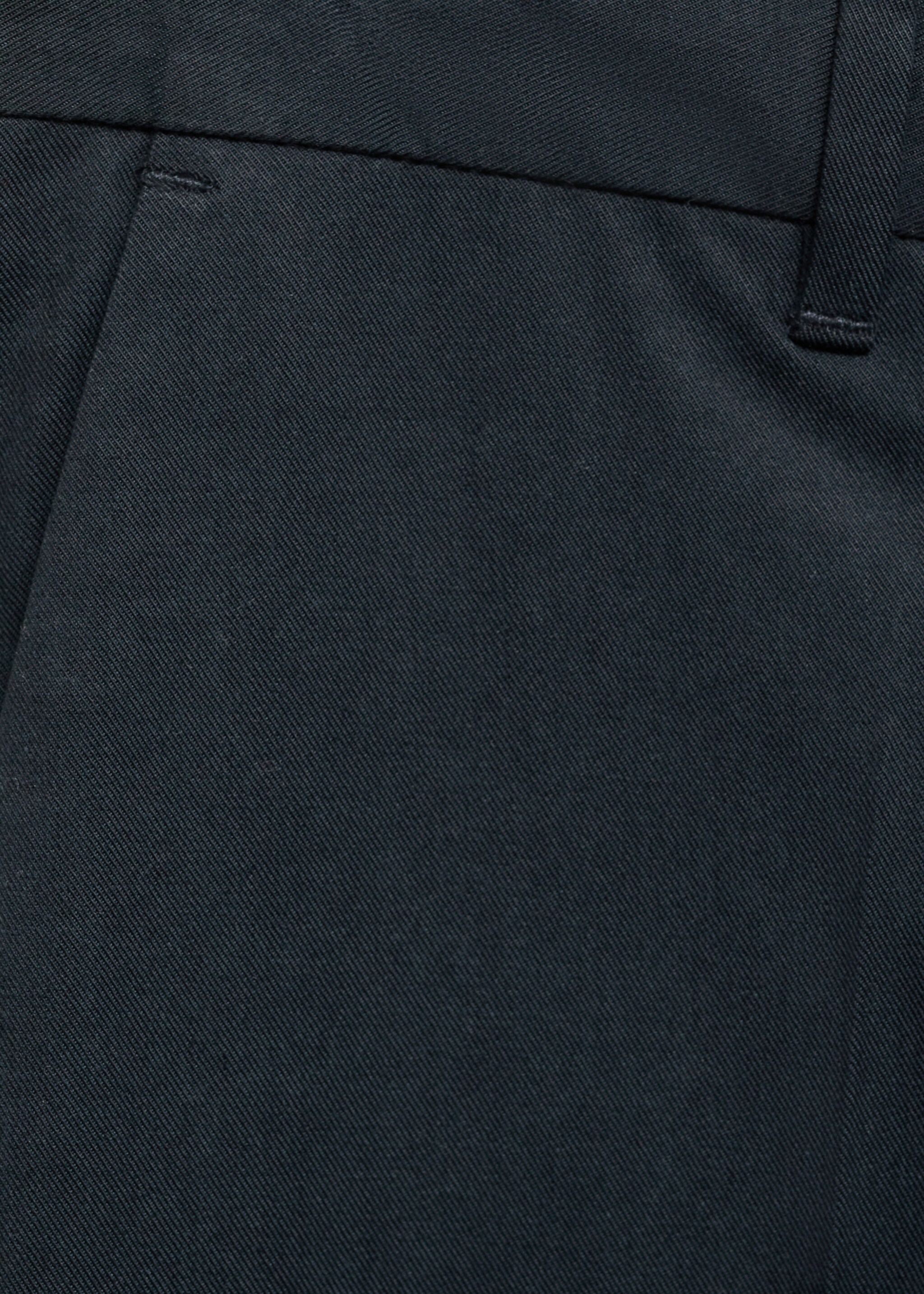 Regular-fit cotton trousers - Details of the article 0, Dark Navy. Ref: 87020252-00.