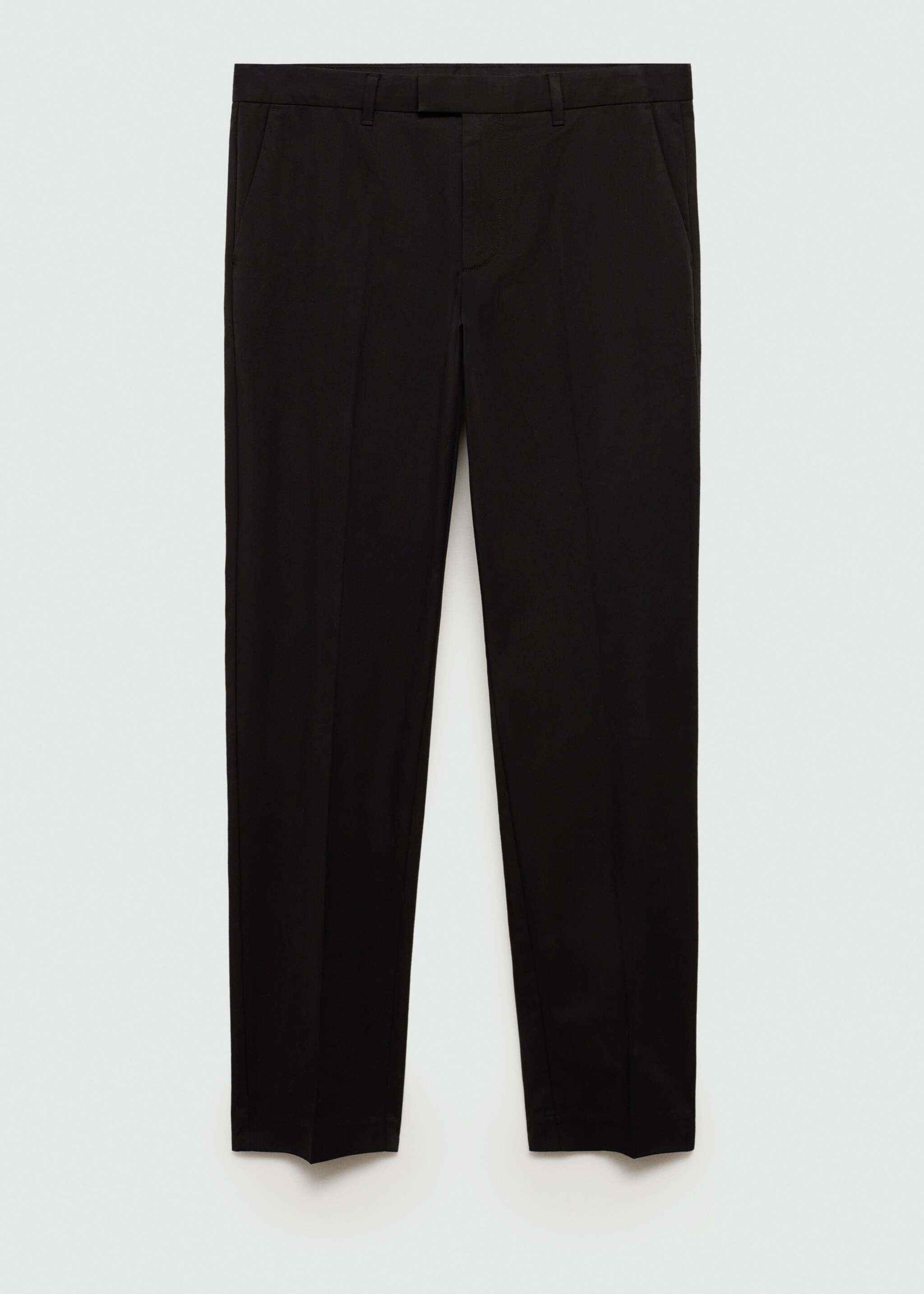Regular-fit cotton trousers - Article without model, Black. Ref: 87020252-00.