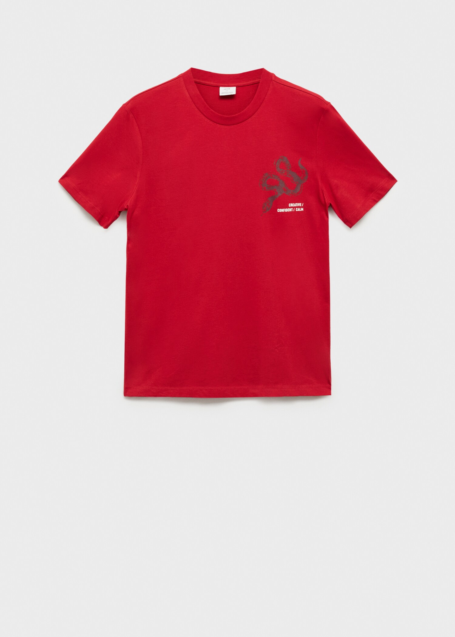 100% cotton slim-fit t-shirt with combined print - Article without model