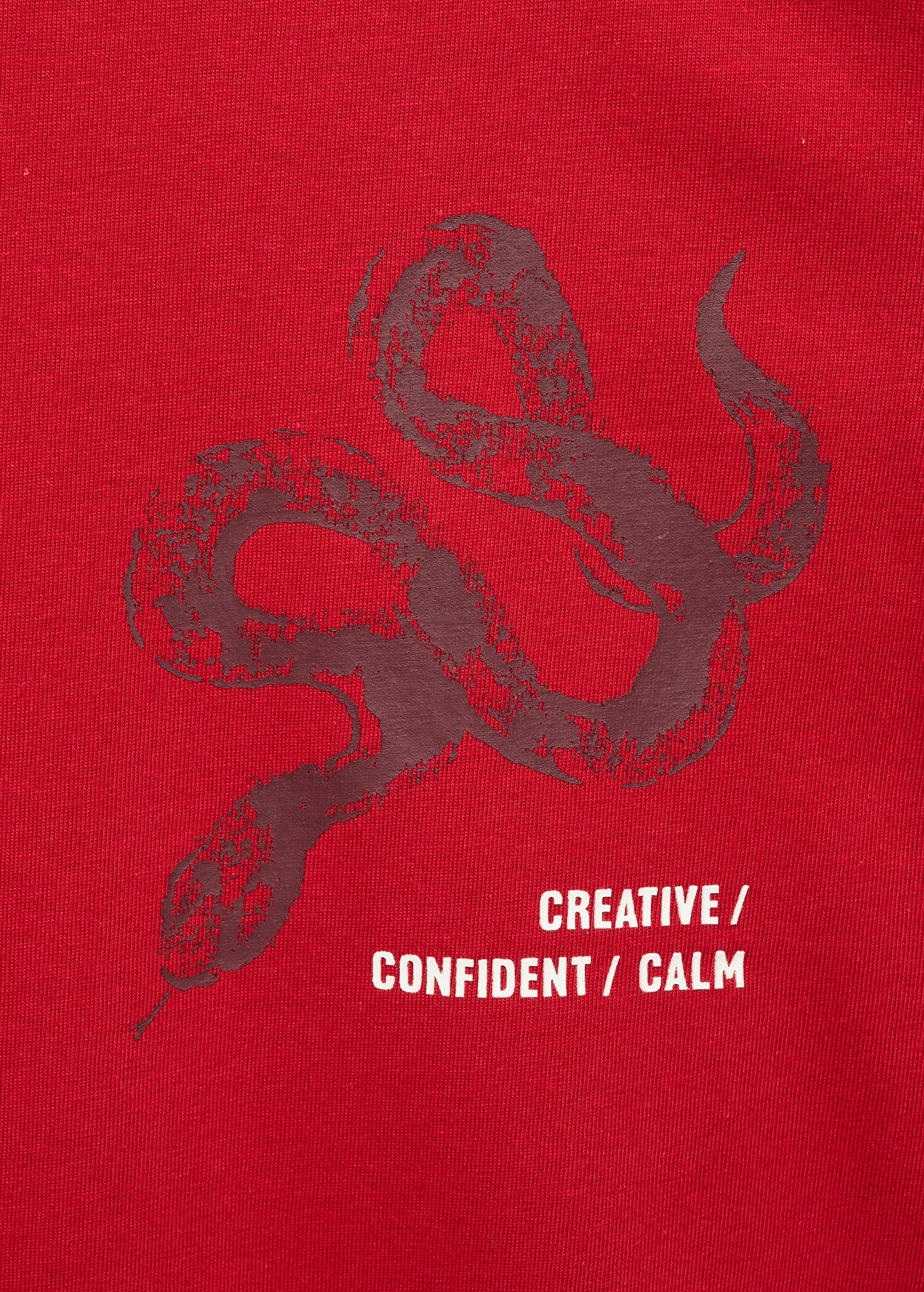 100% cotton slim-fit t-shirt with combined print - Details of the article 0