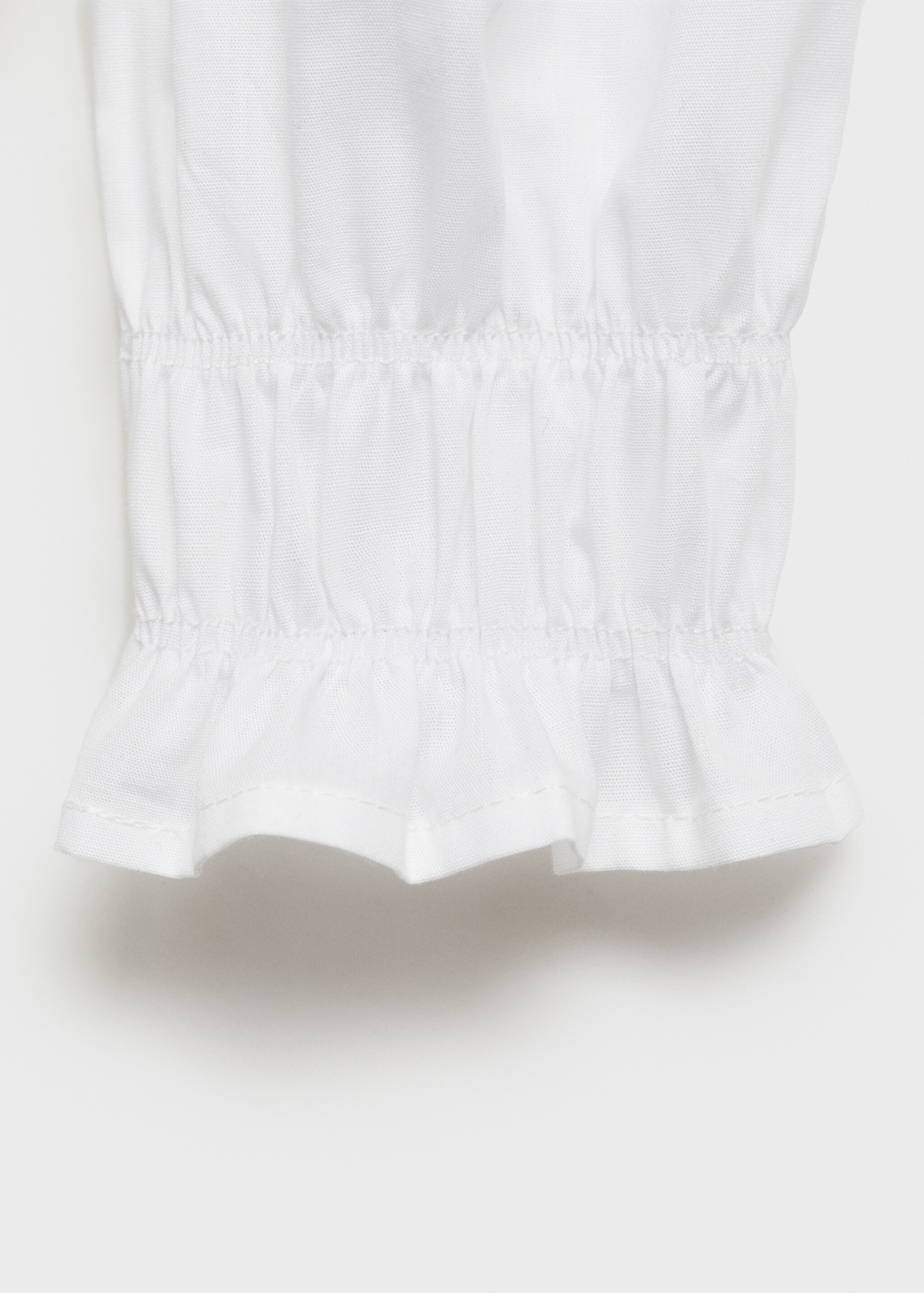 Rhinestone pleated blouse - Details of the article 0, White. Ref: 87020257-00.