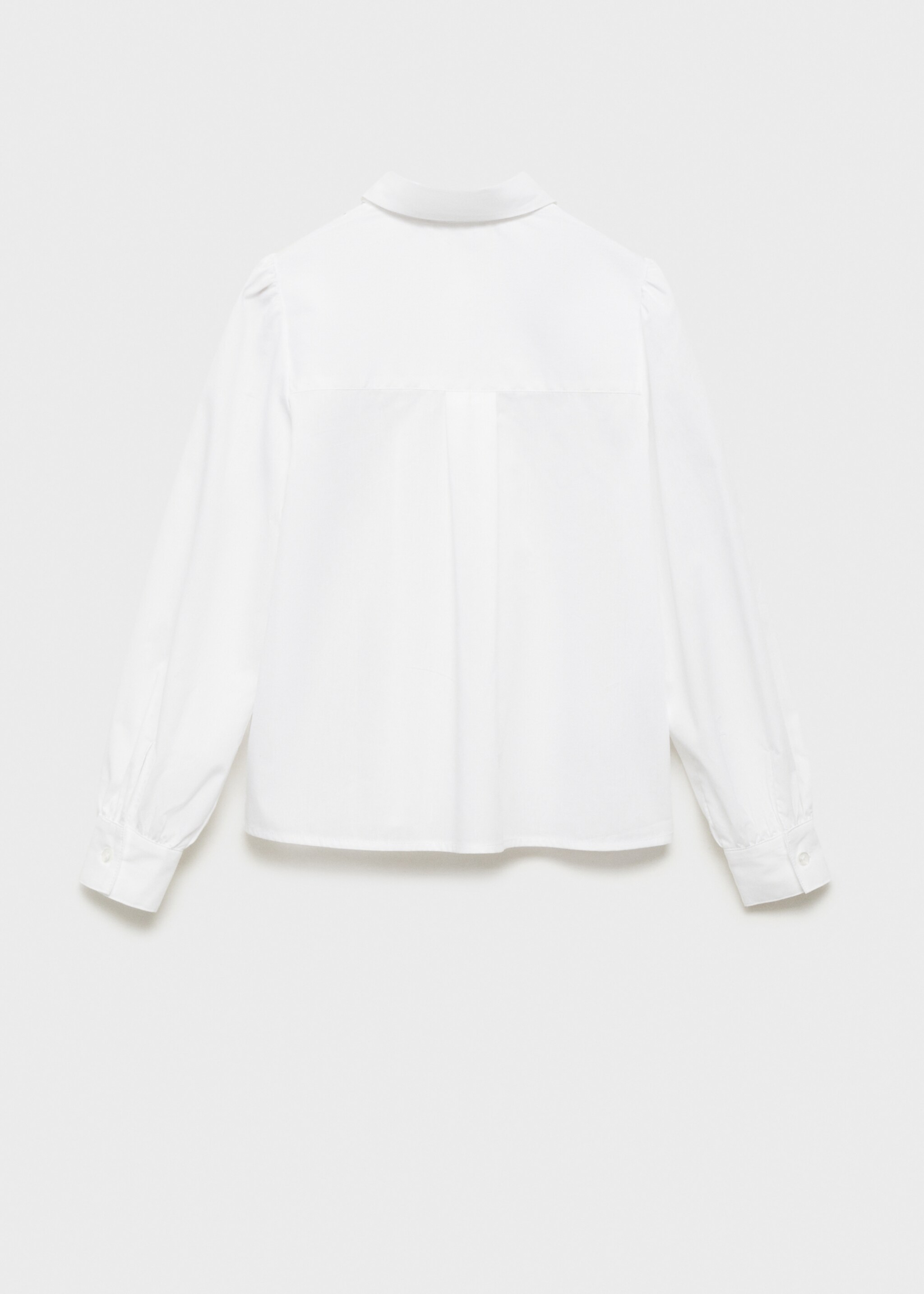 Cotton shirt with jewel buttons - Reverse of the article, White. Ref: 87020258-00.