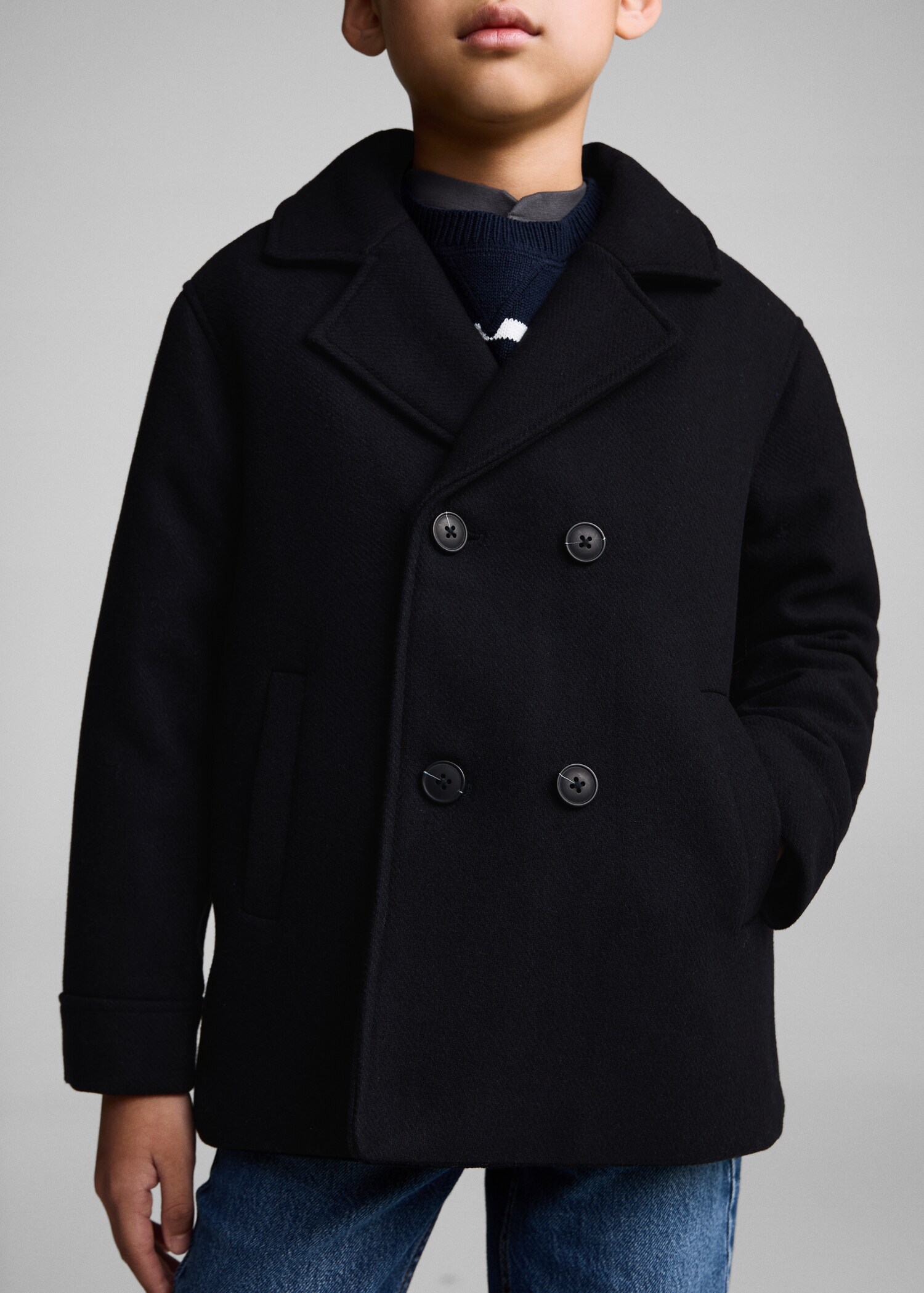 Buttoned wool coat - Details of the article 6