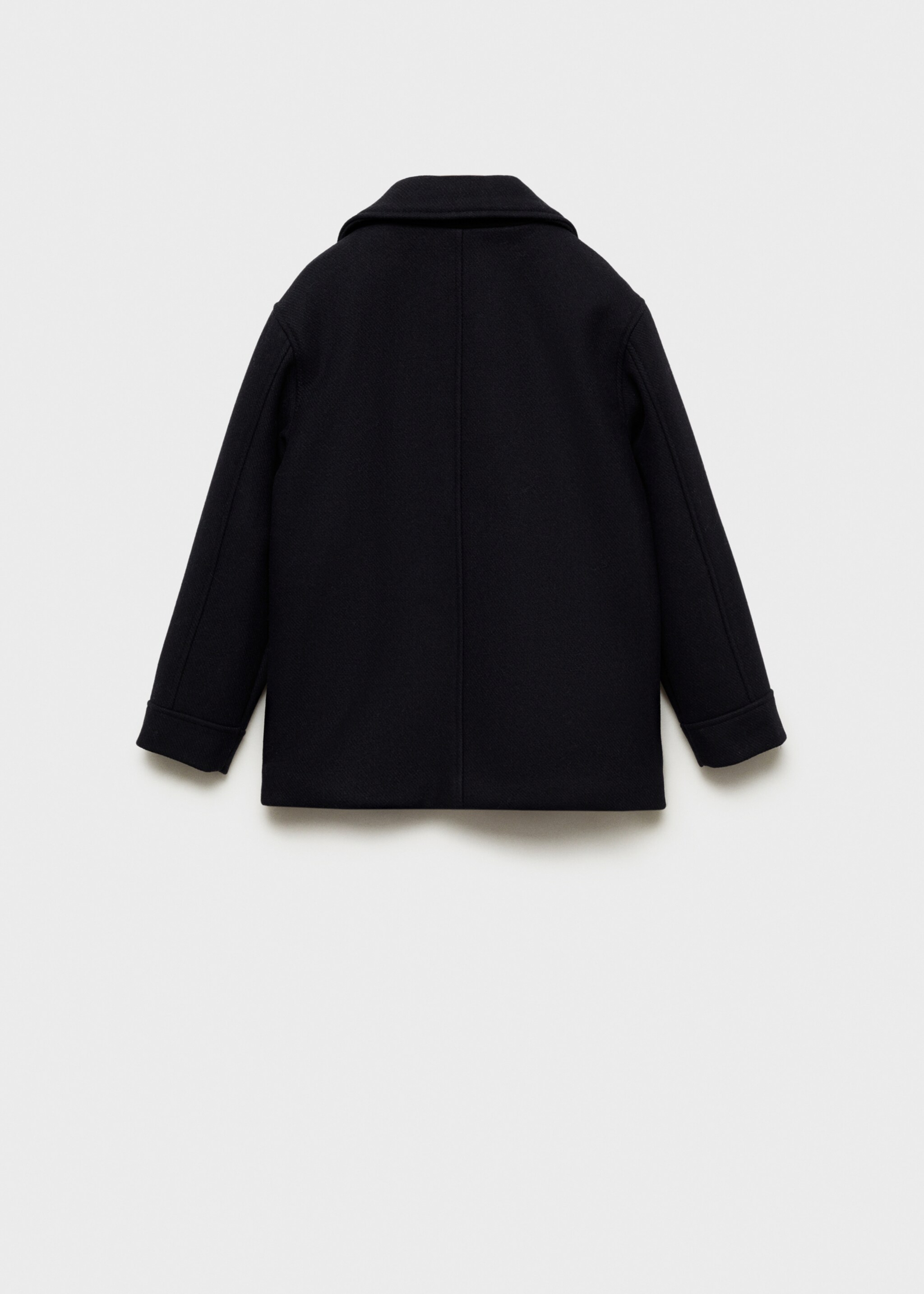 Palton de lână cu nasturi - Spatele articolului, Bleumarin închis. Ref: 87020288-00.