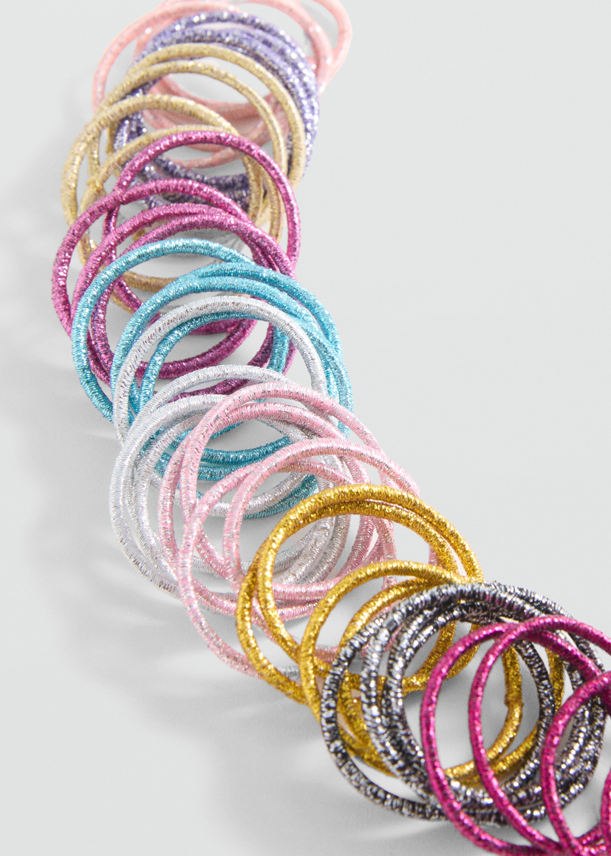 Multicolor scrunchies pack - Medium plane, Silver. Ref: 87020310-00.