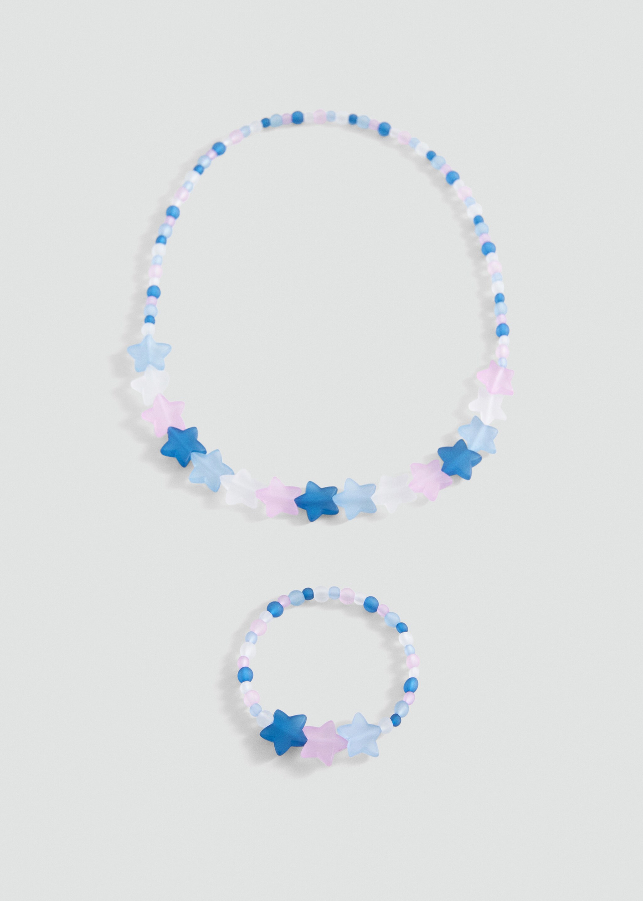 Bracelet and necklace set - Article without model, Pink. Ref: 87020316-00.