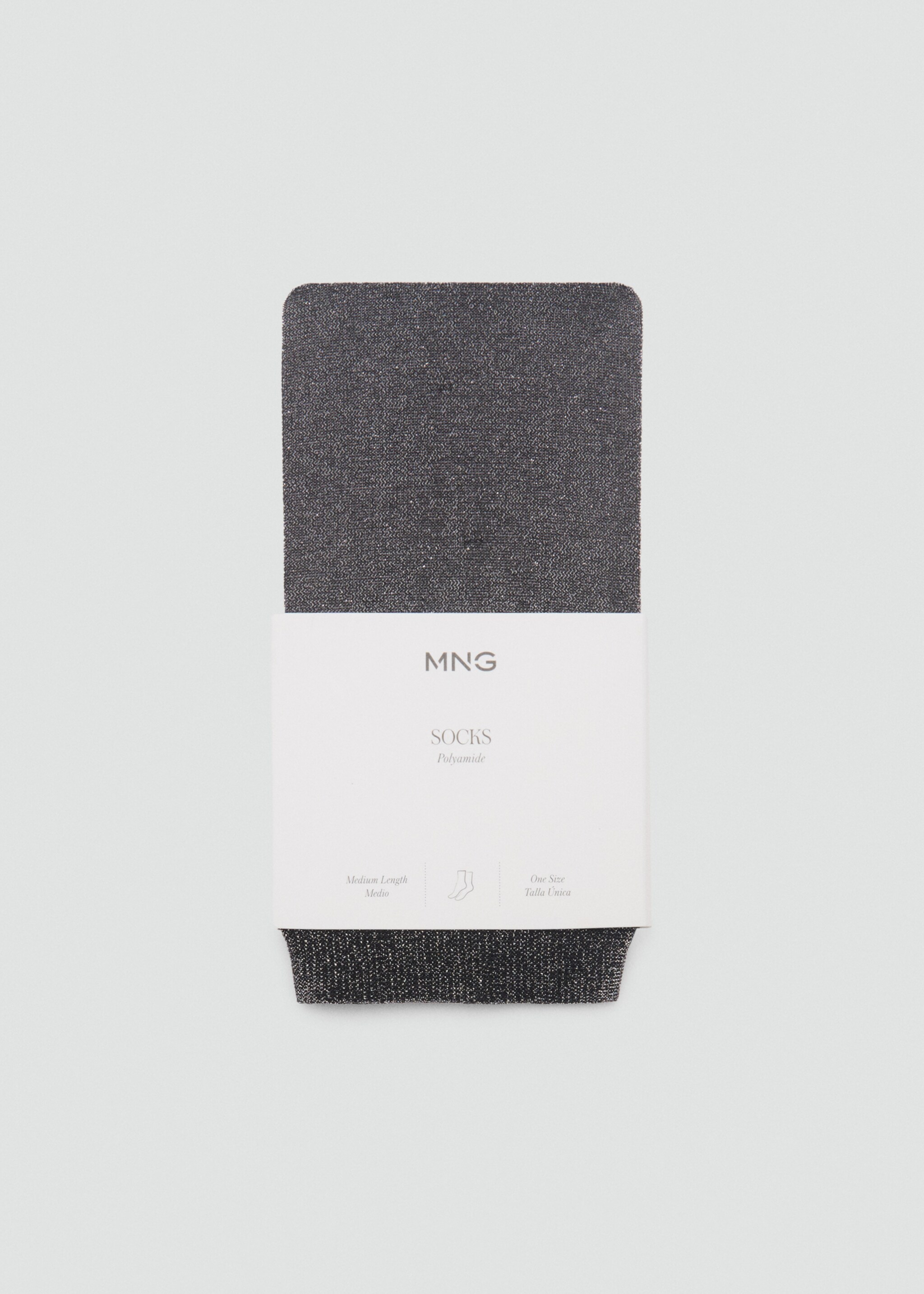 Lange Lurex-Socken - Artikel ohne Model, Silber. Ref: 87020383-00.