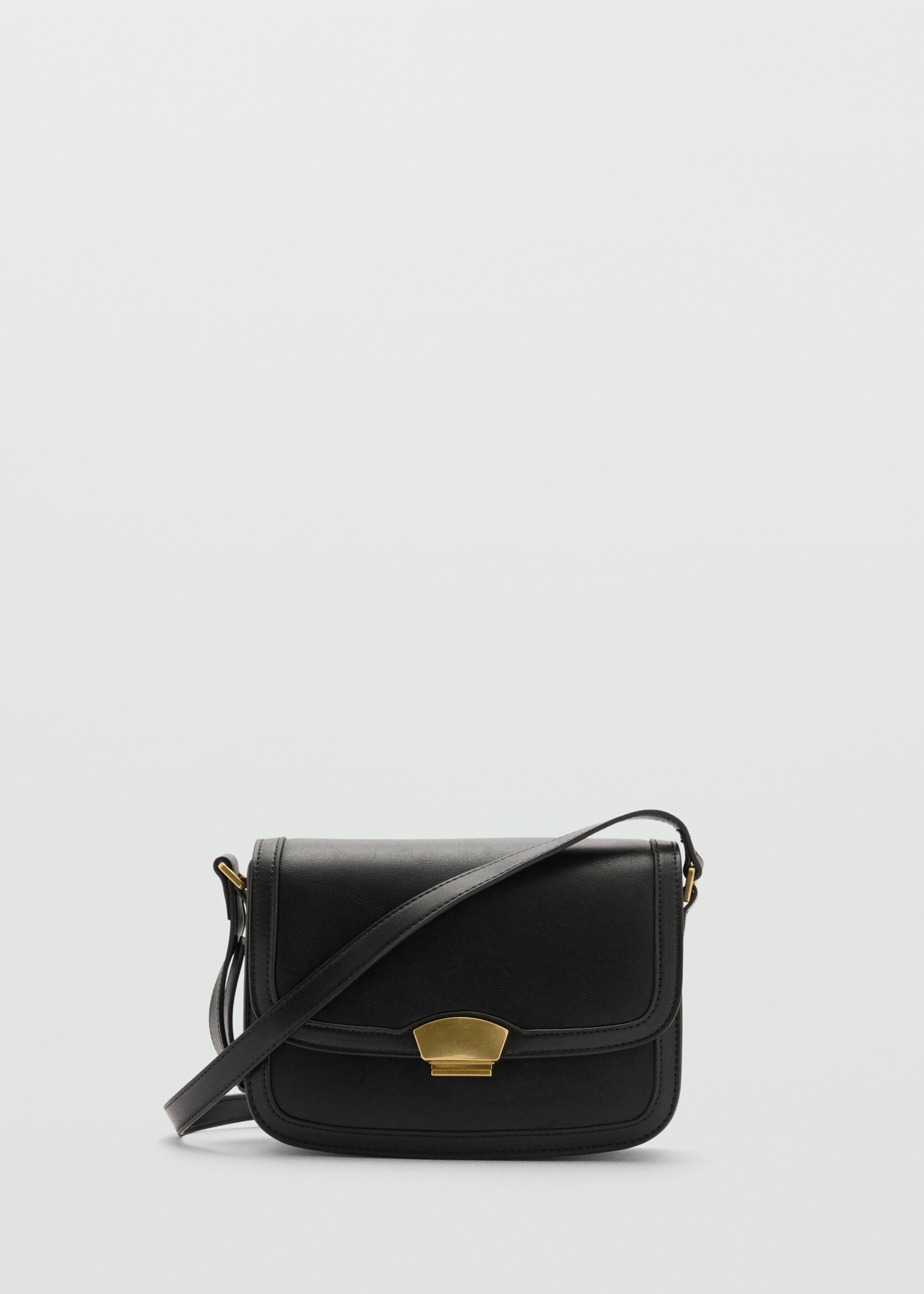 Crossbody bag with metal closure - Article without model, Black. Ref: 87020399-00.