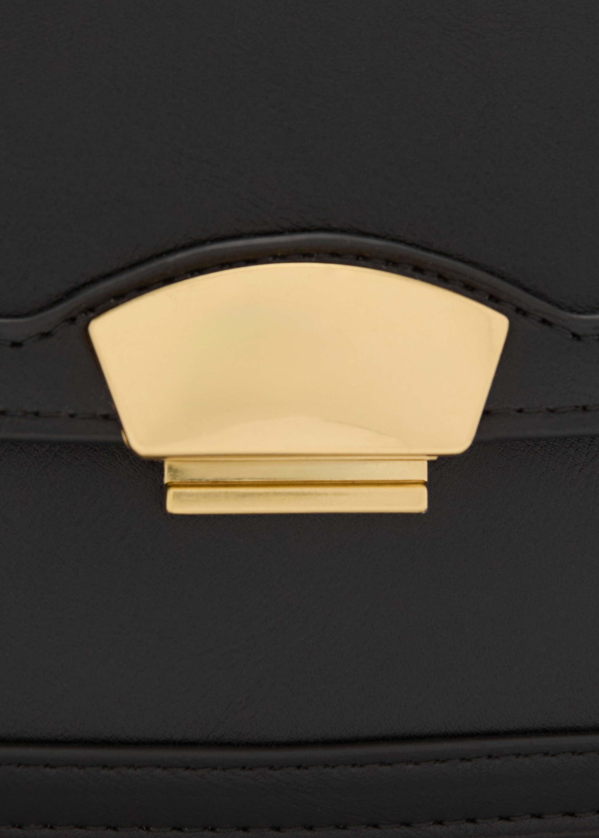 Crossbody bag with metal closure - Details of the article 1, Black. Ref: 87020399-00.