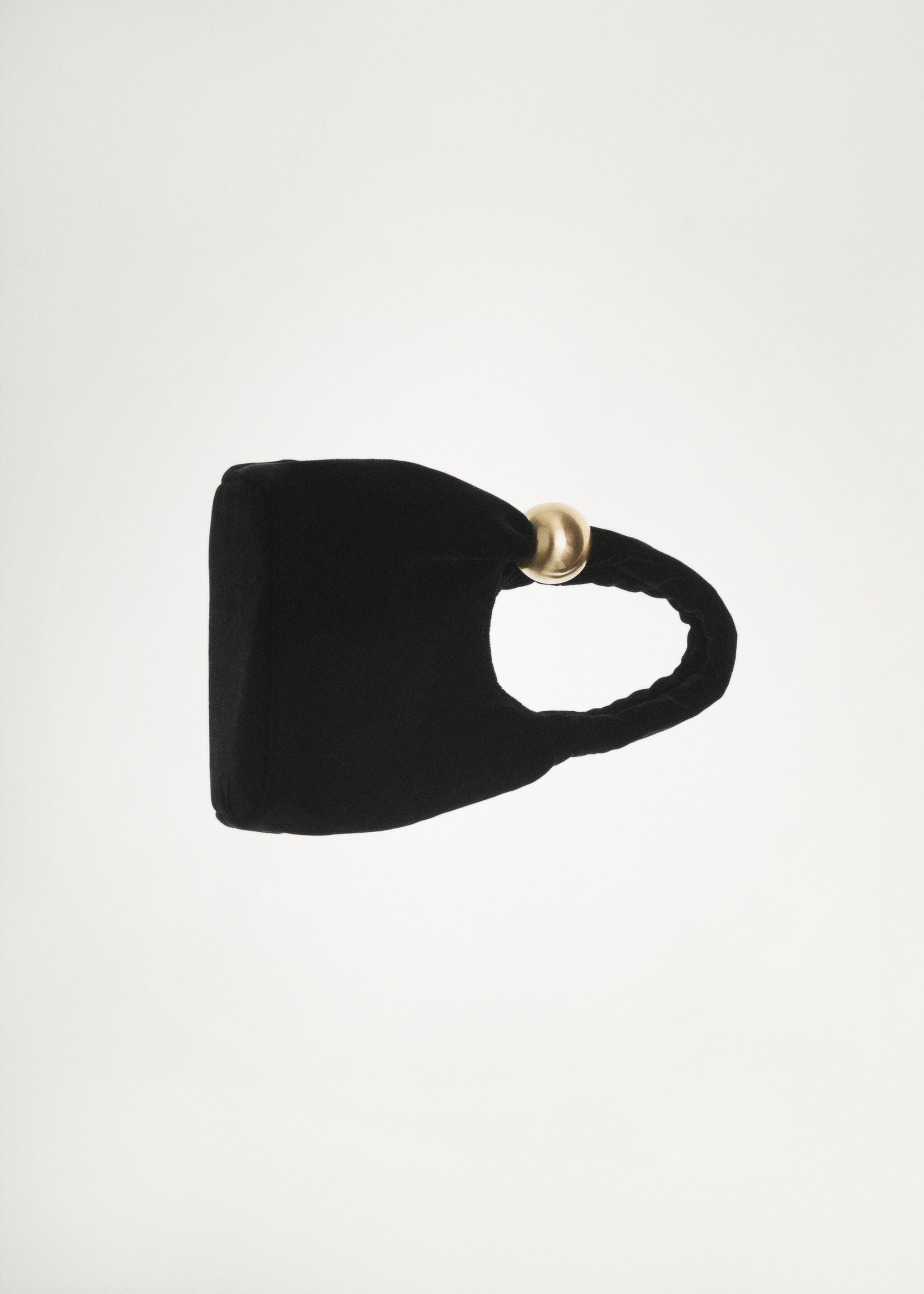Bolso terciopelo detalle bola - Detalle del artículo 9, Negro. Ref: 87020430-00.