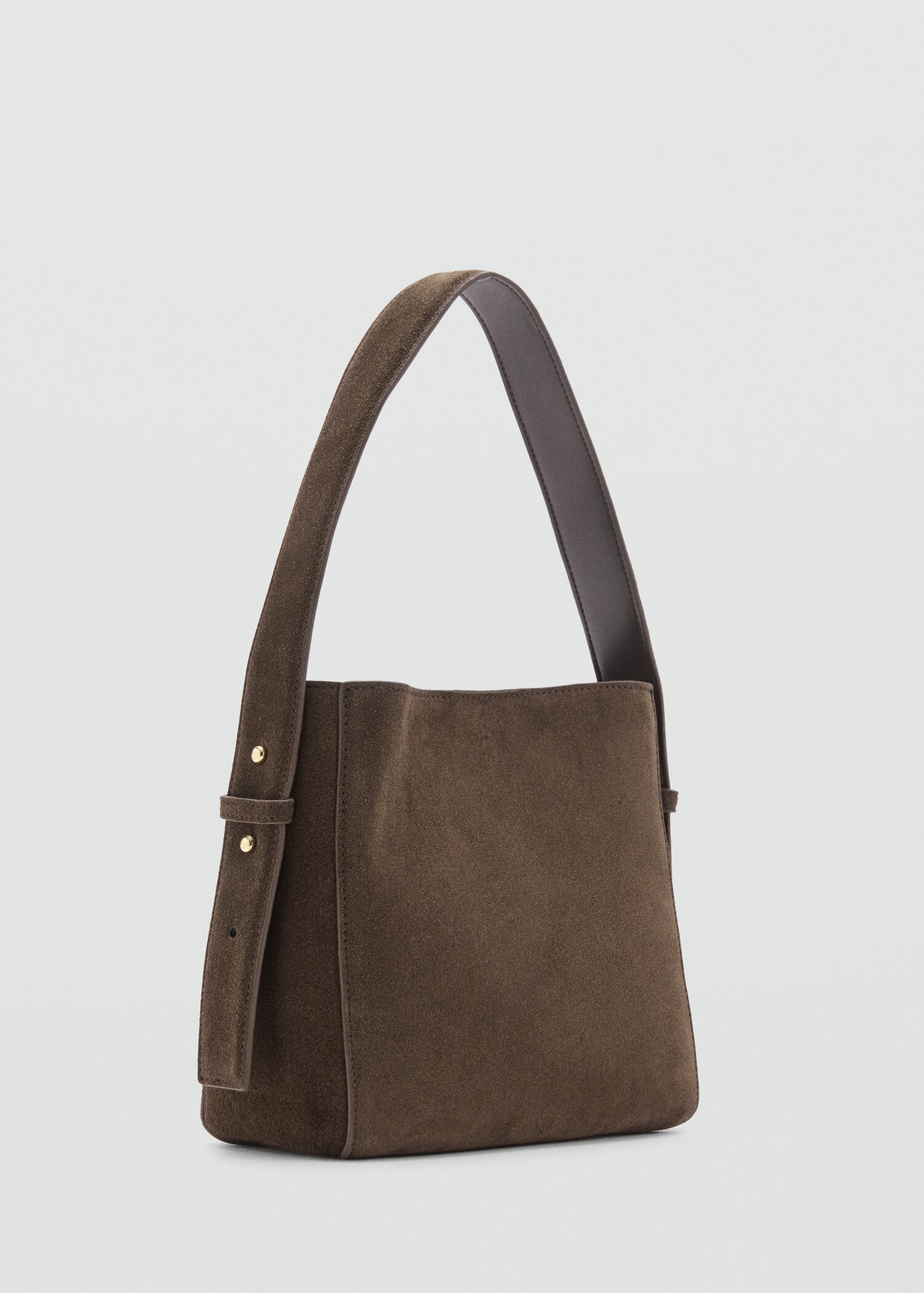 Suede mini shopper bag - Medium plane