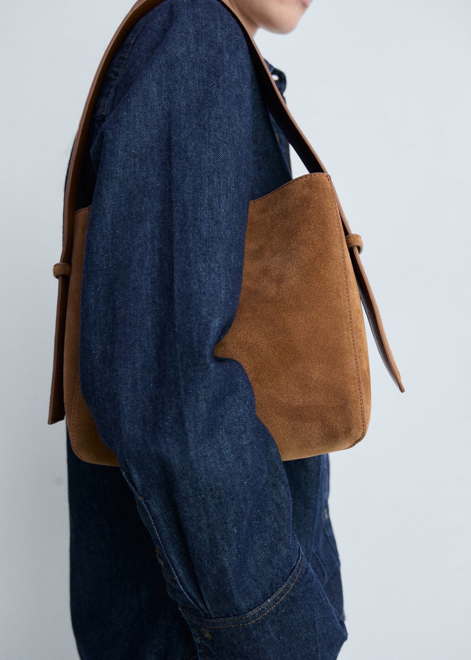 Suede mini shopper bag - Details of the article 9