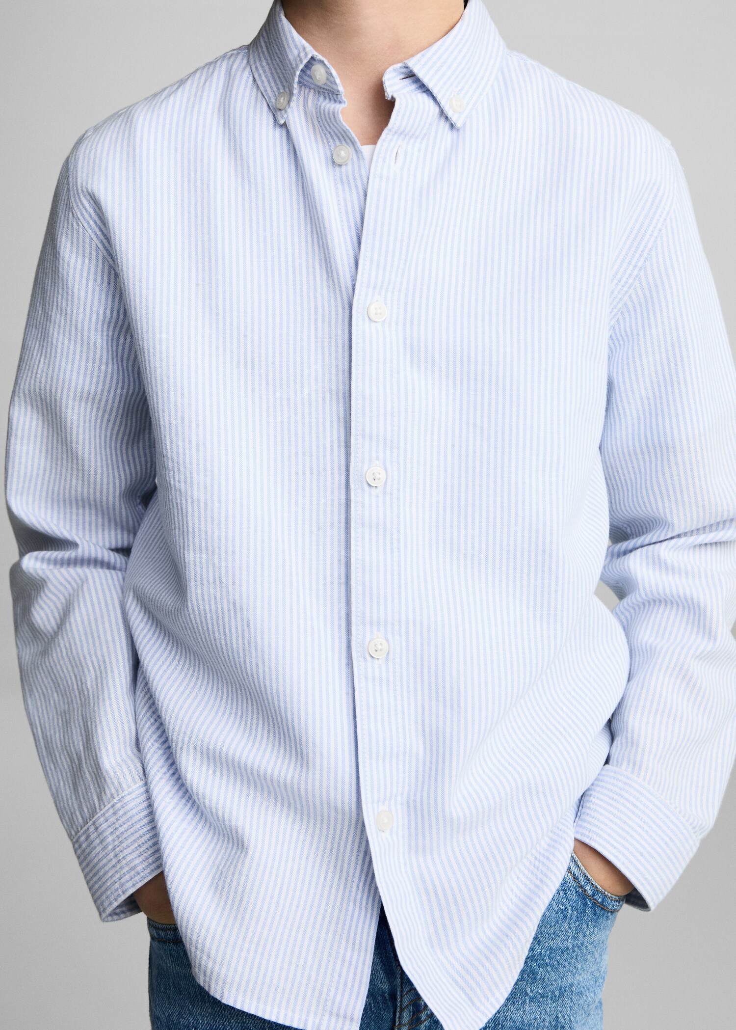 Camisa 100% cotó ratlles Òxford - Detall de l'article 6