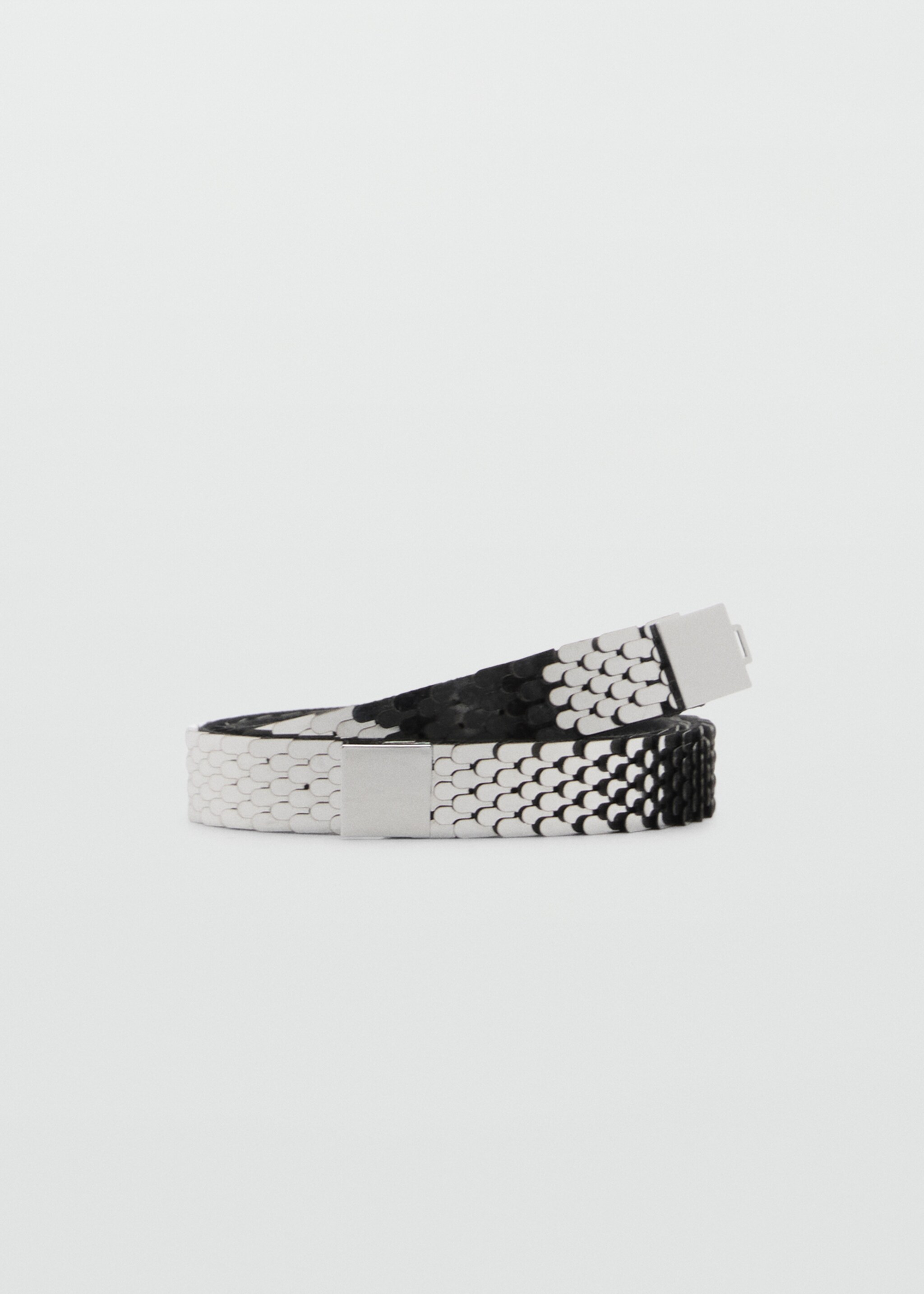 Skinny metal belt - Article without model, Silver. Ref: 87020434-00.