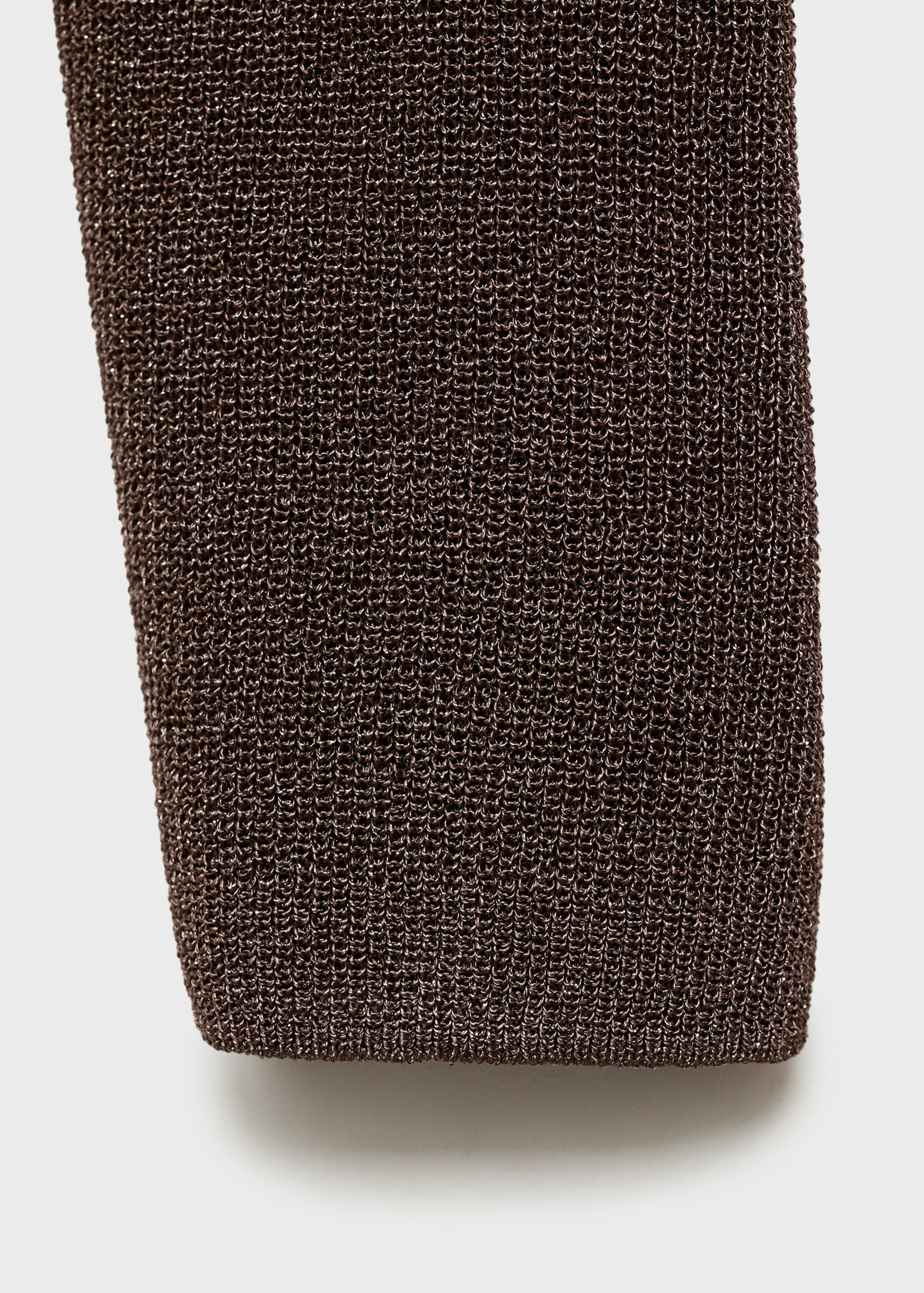 Lurex-Pullover mit V-Ausschnitt - Detail des Artikels 0, Schokolade. Ref: 87020436-00.