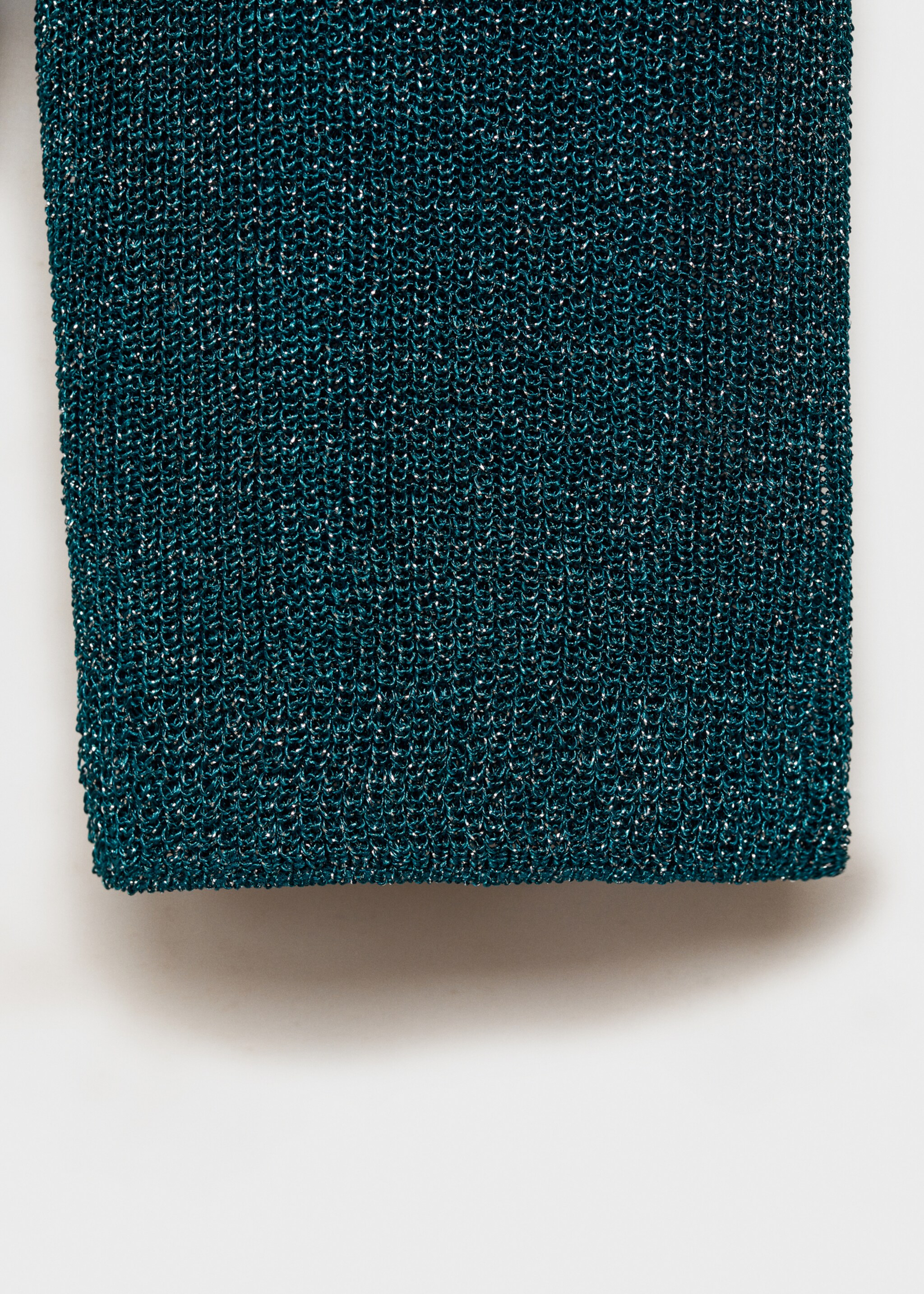 V-neck lurex sweater - Details of the article 0, Green. Ref: 87020436-00.