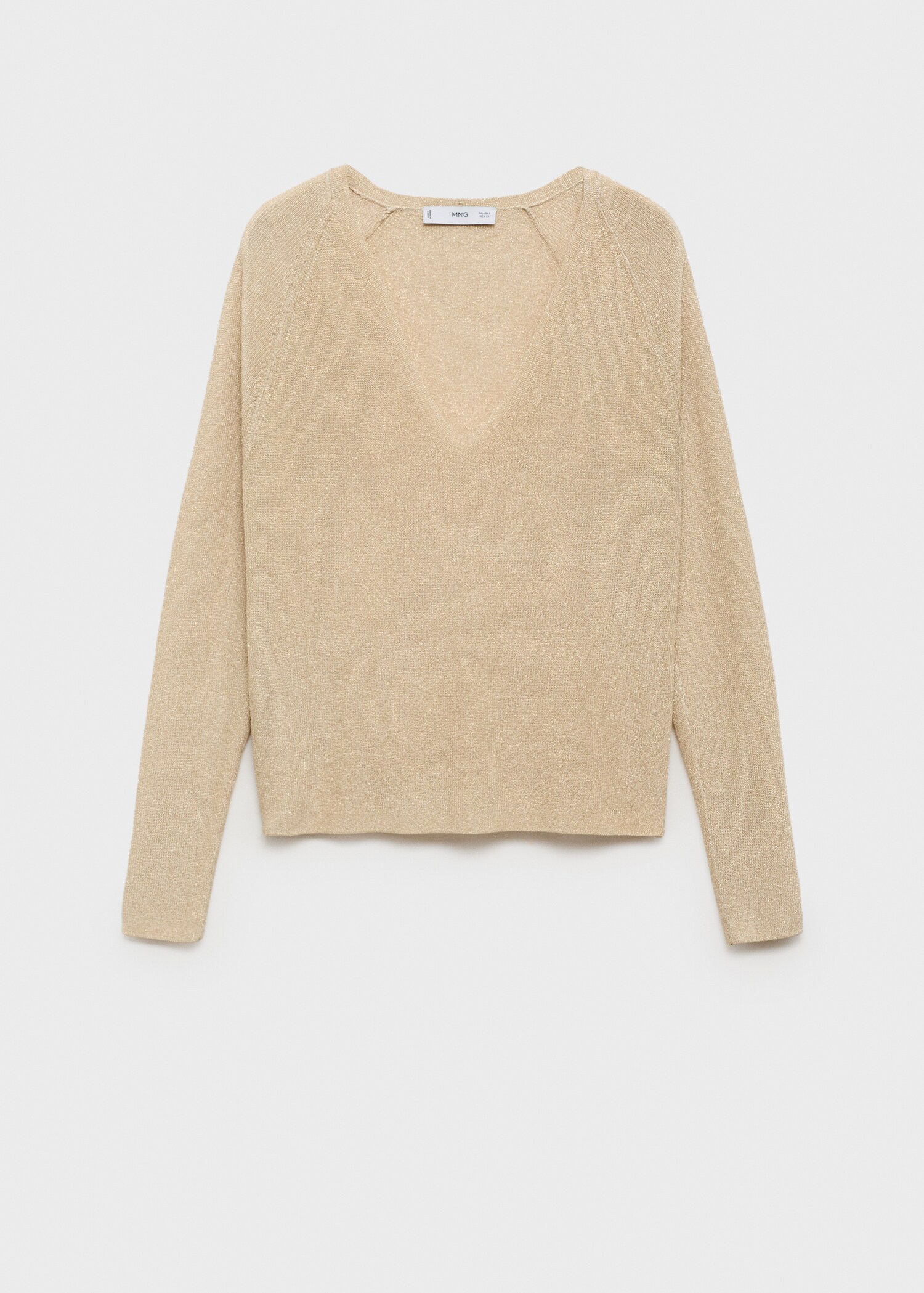 Lurex-Pullover mit V-Ausschnitt - Artikel ohne Model