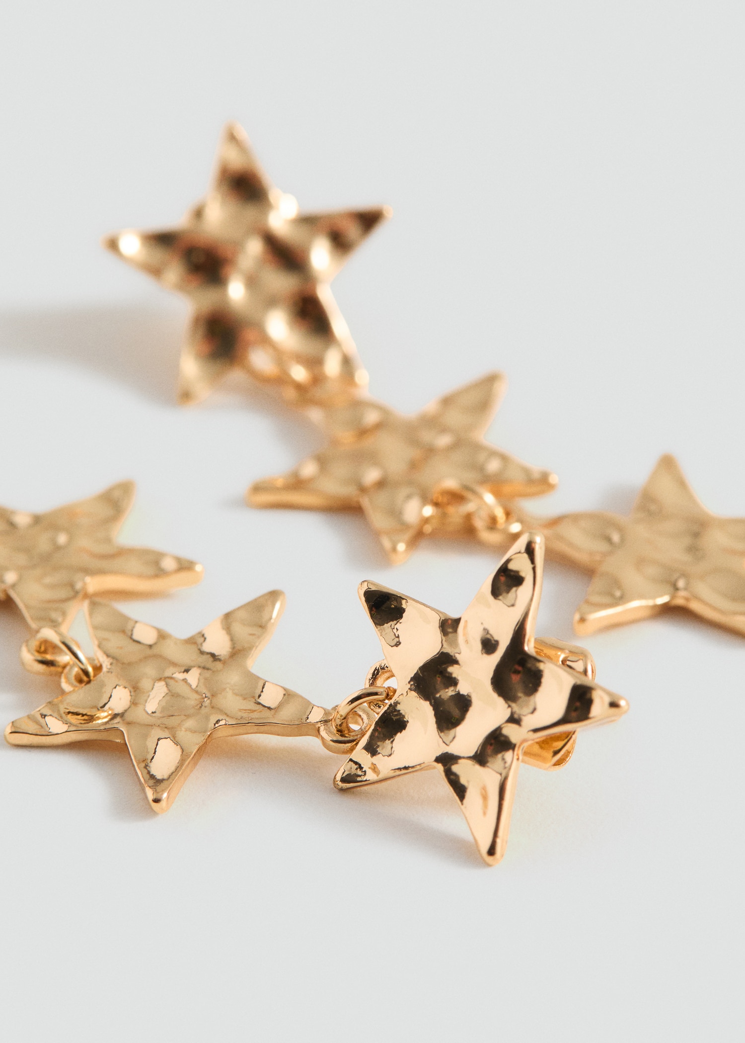 Long star earrings - Medium plane