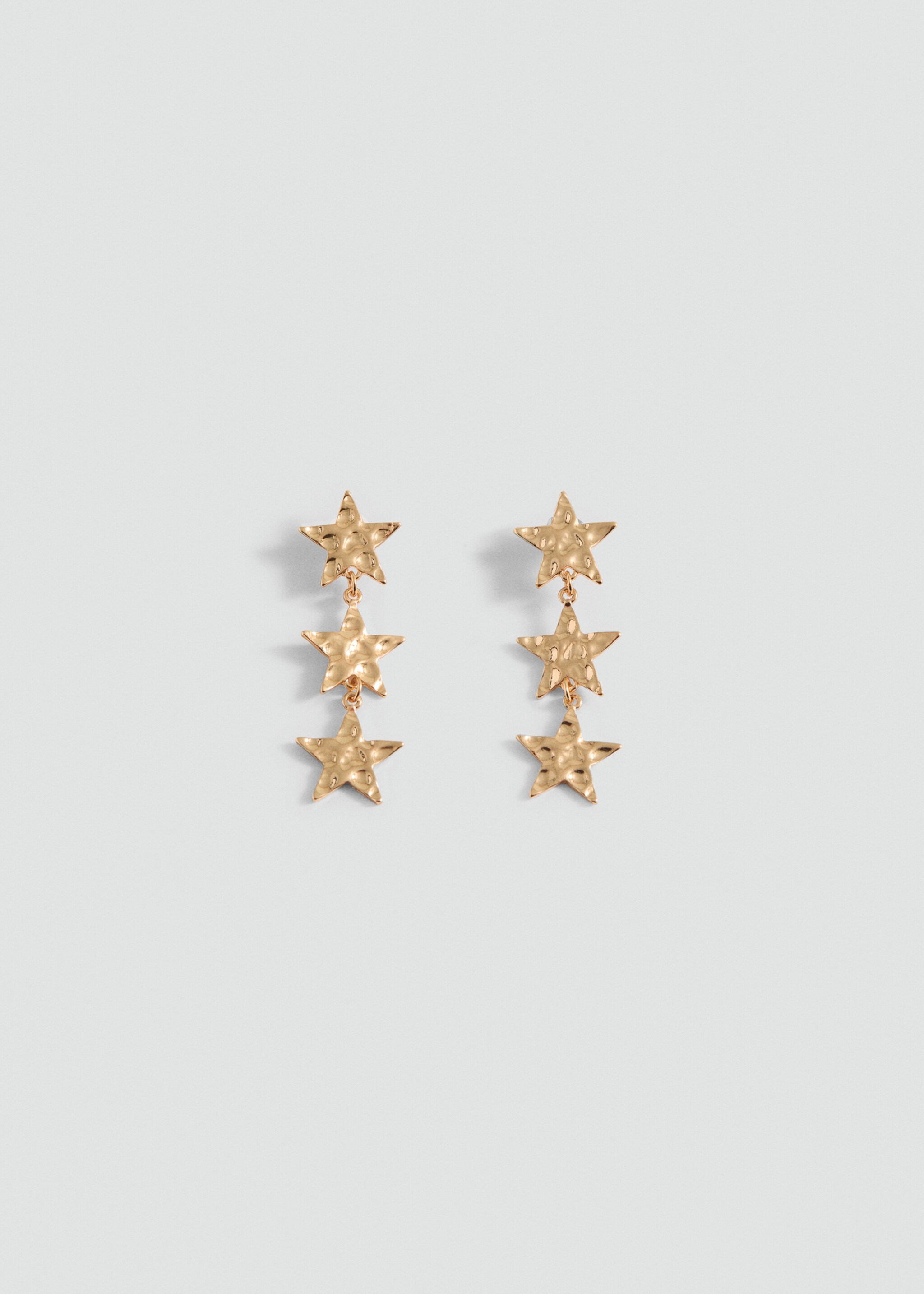 Long star earrings - Article without model, Gold. Ref: 87020441-00.