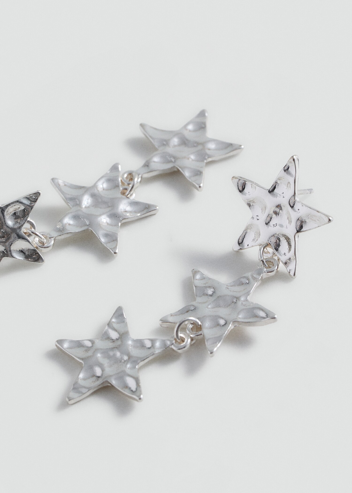Long star earrings - Medium plane