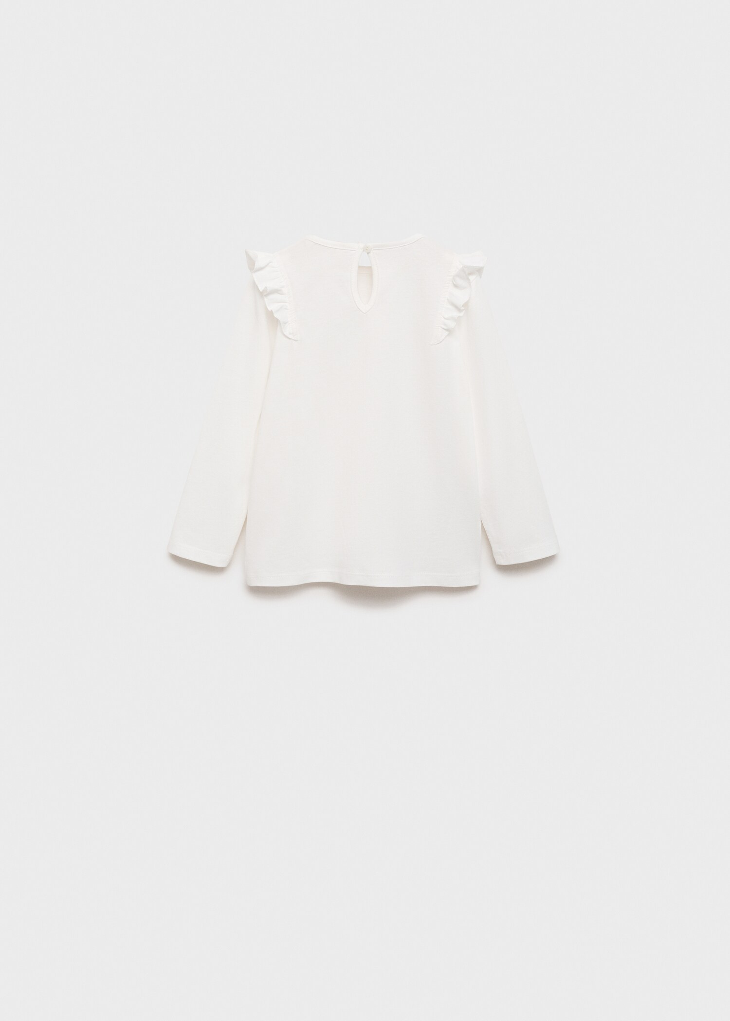 Long -sleeved t-shirt with ruffles - Reverse of the article