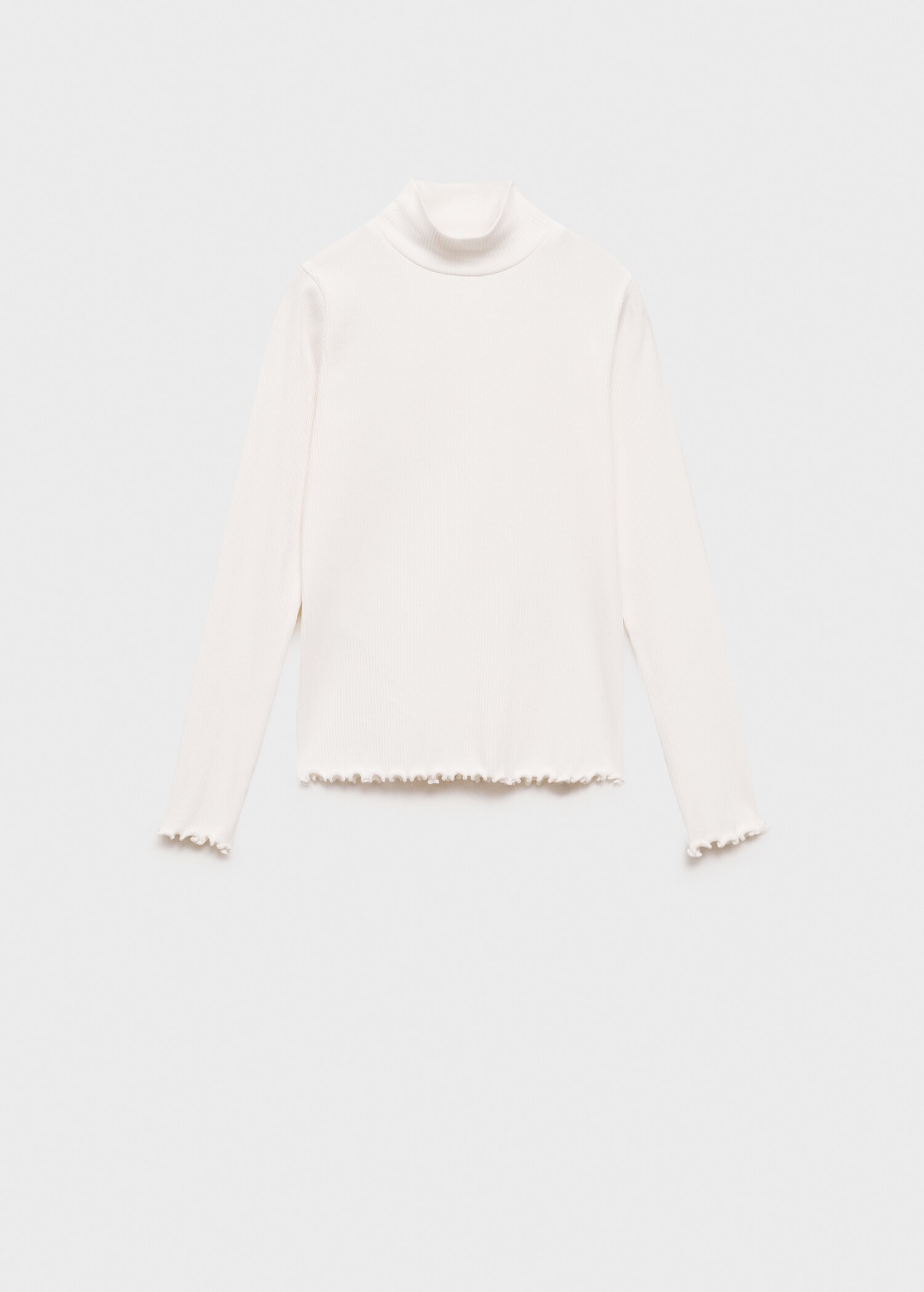 Ribbed high neck t-shirt - Article without model