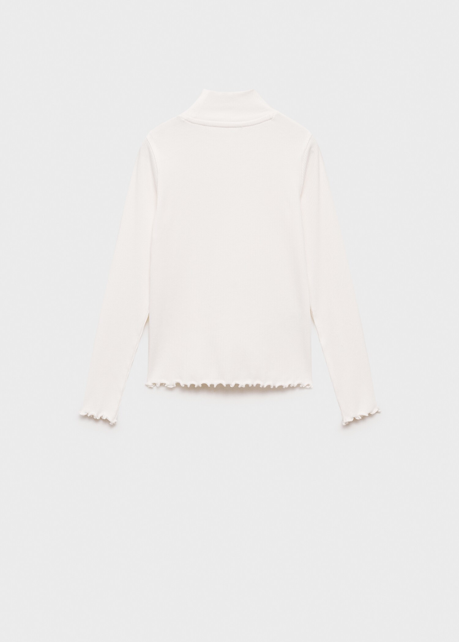 Ribbed high neck t-shirt - Reverse of the article