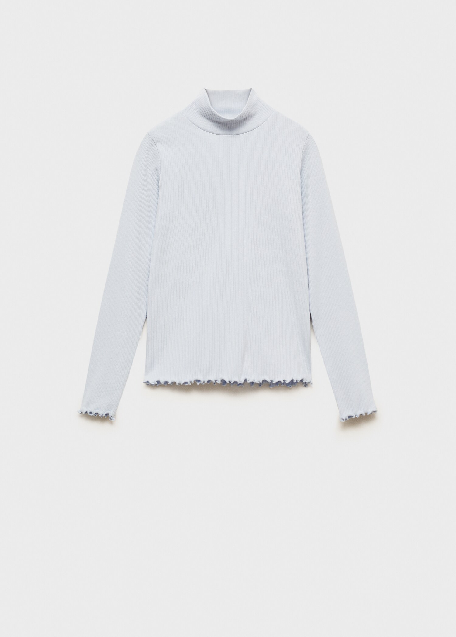 Ribbed high neck t-shirt - Article without model