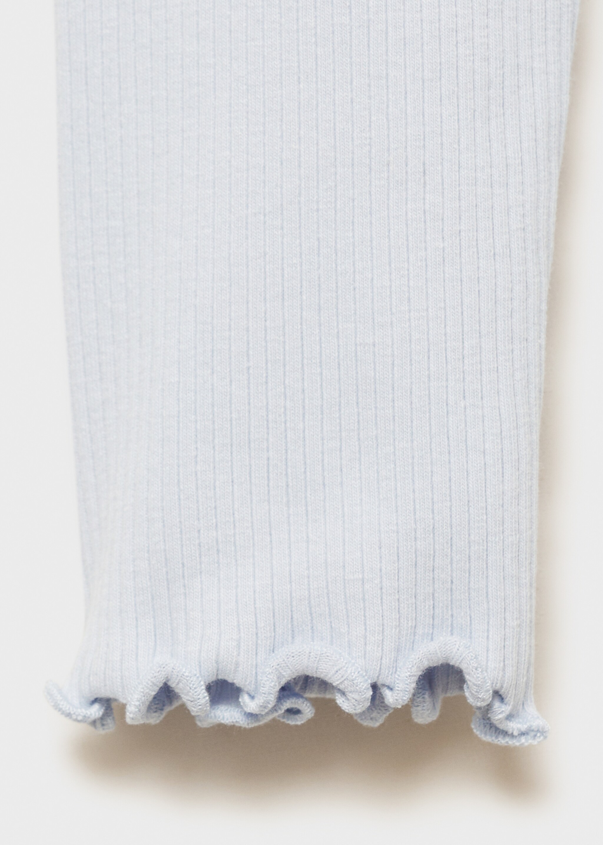 Ribbad t-shirt hög krage - Detaljer om artikeln 8, Himmelblå. Ref: 87020447-00.