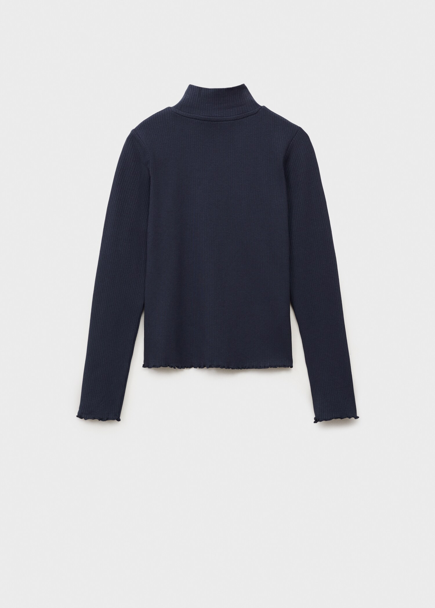 Ribbed high neck t-shirt - Reverse of the article