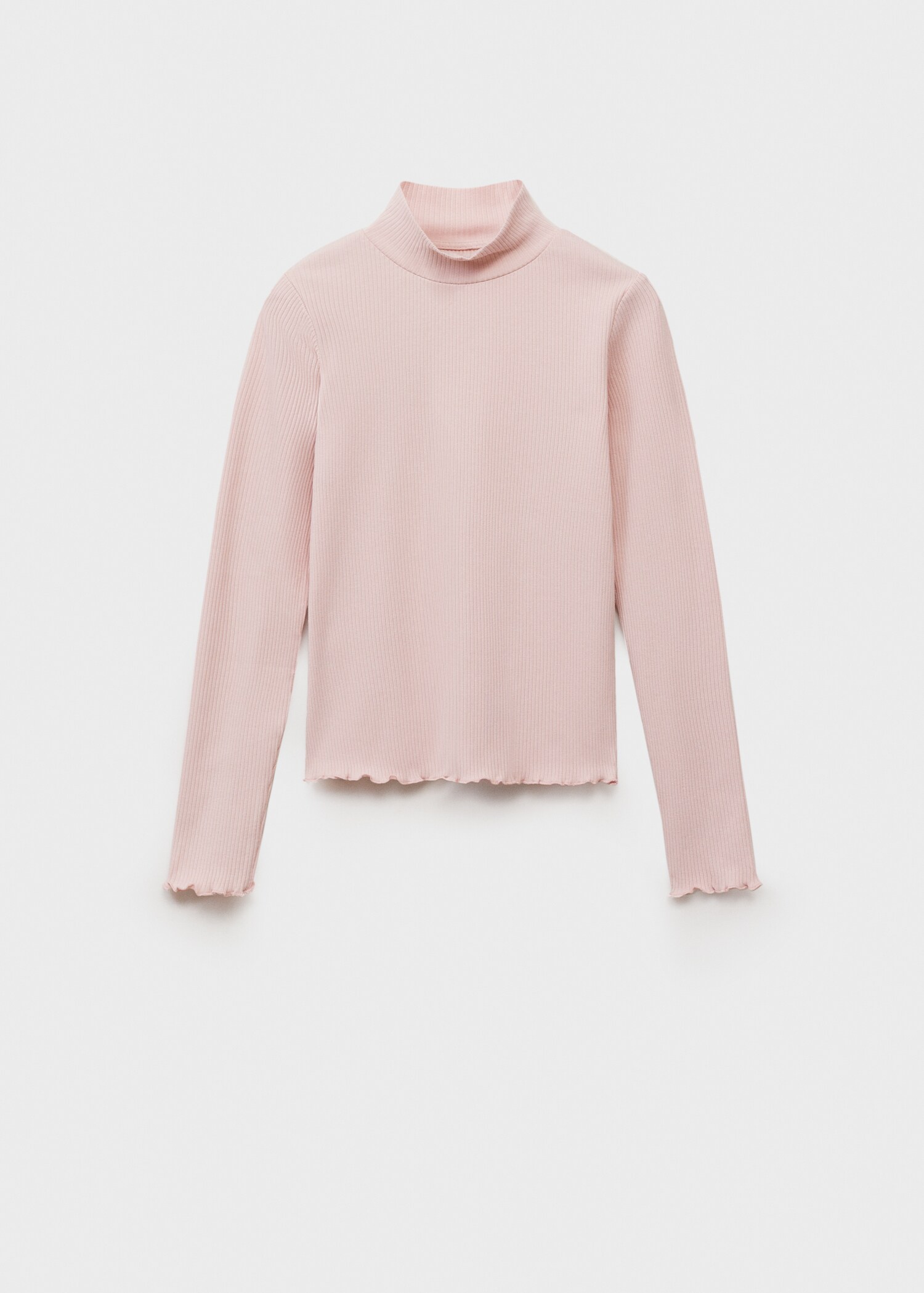 Ribbed high neck t-shirt - Article without model