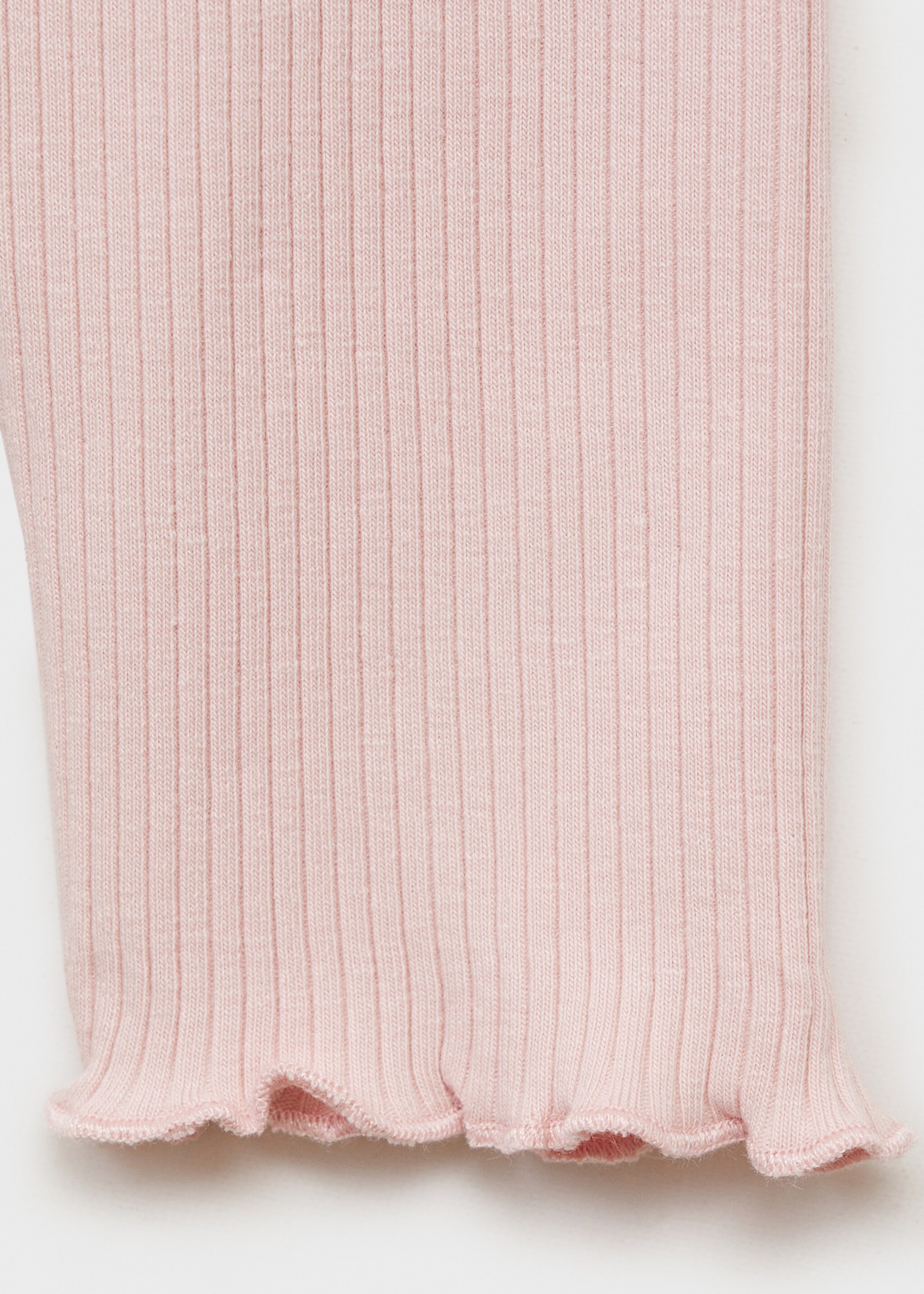 Ribbed high neck t-shirt - Details of the article 0, Pink. Ref: 87020447-00.