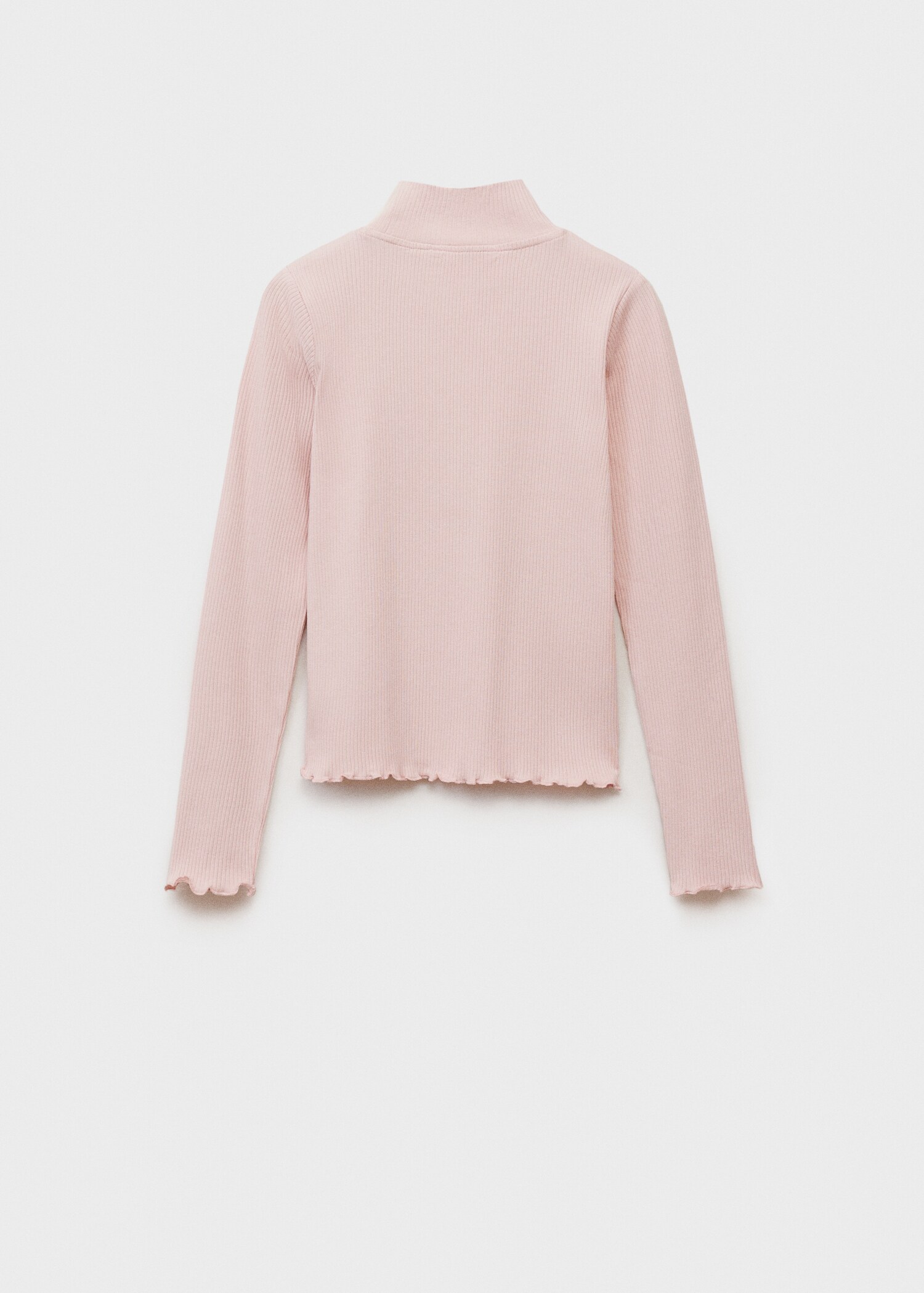 Ribbed high neck t-shirt - Reverse of the article