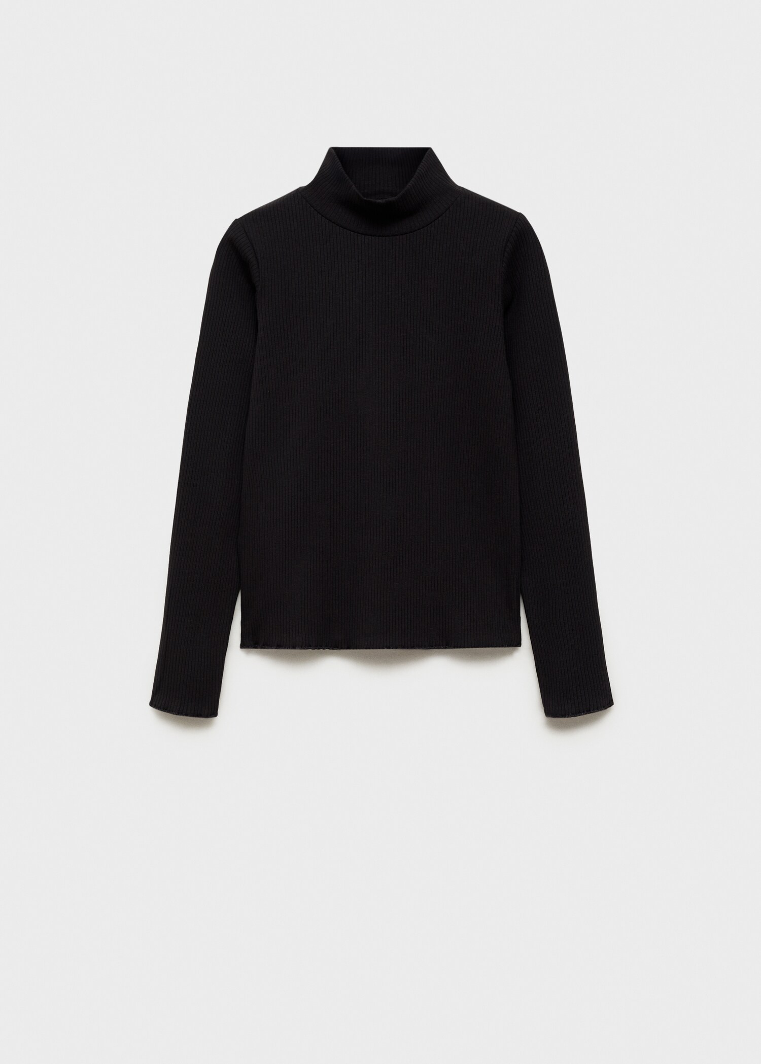 Ribbed high neck t-shirt - Article without model