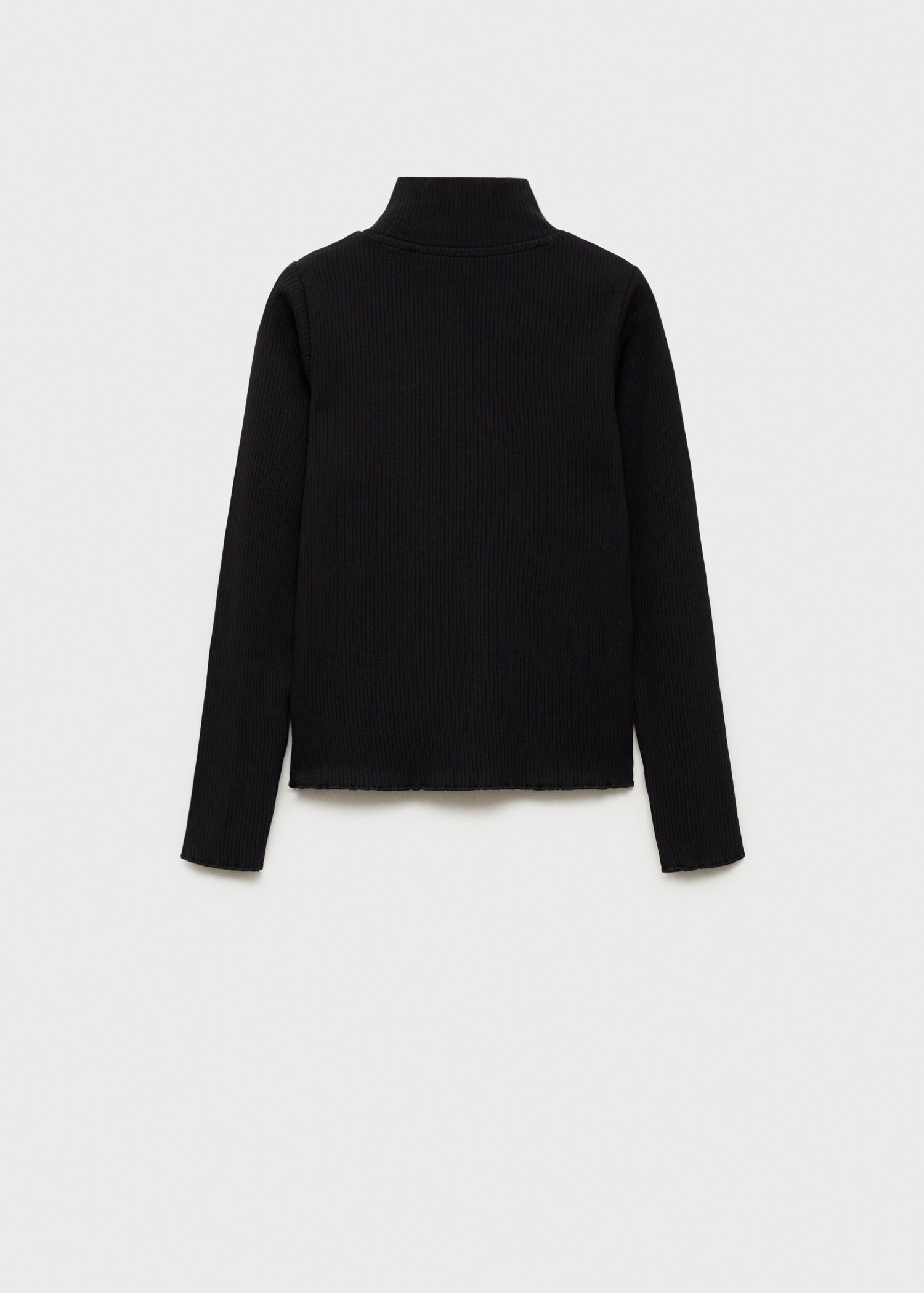 Ribbed high neck t-shirt - Reverse of the article