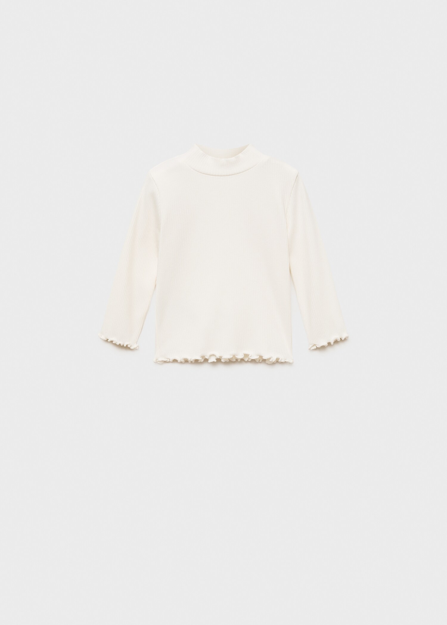 Ribbed high neck t-shirt - Article without model