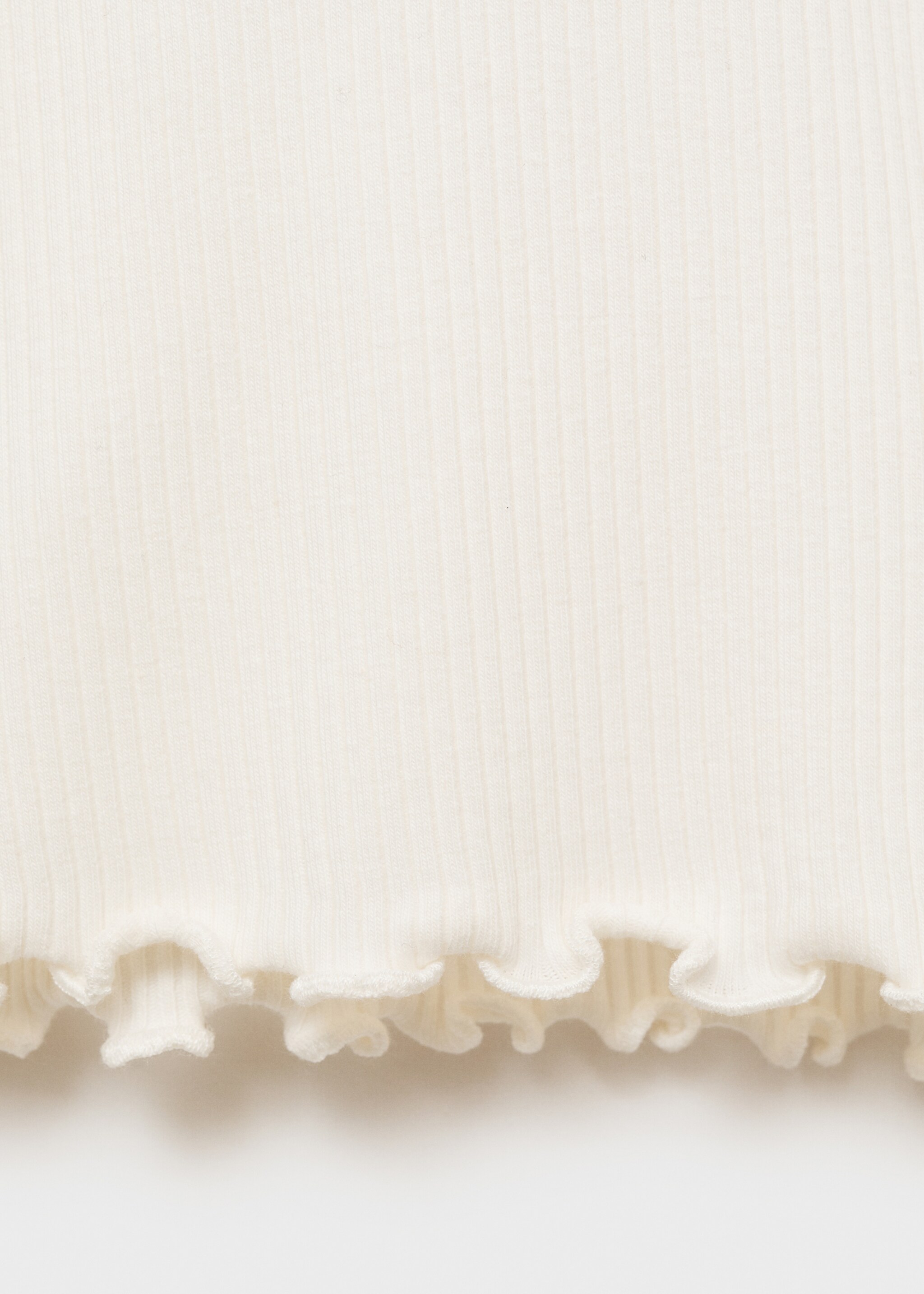 Ribbed high neck t-shirt - Details of the article 0, Off White. Ref: 87020448-00.