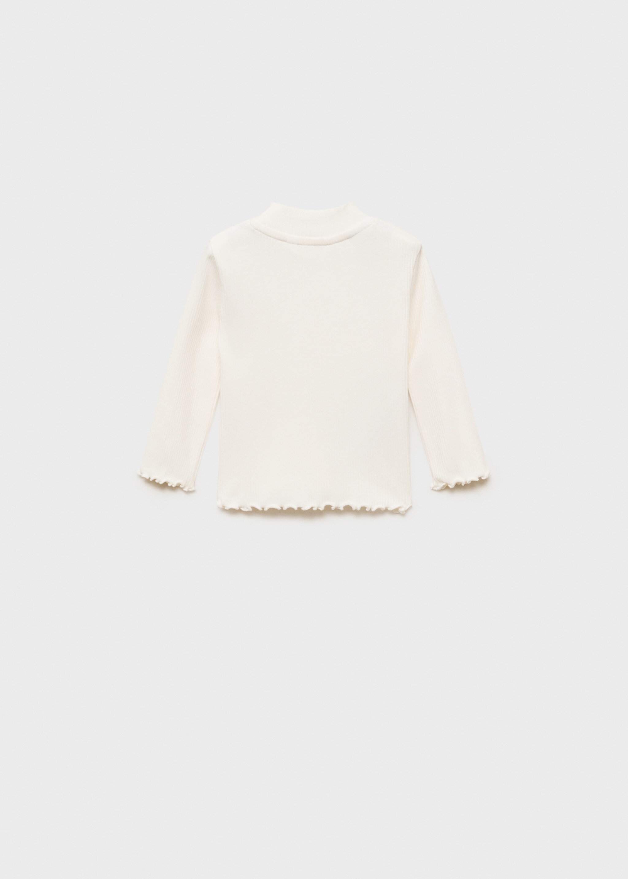 Ribbed high neck t-shirt - Reverse of the article, Off White. Ref: 87020448-00.