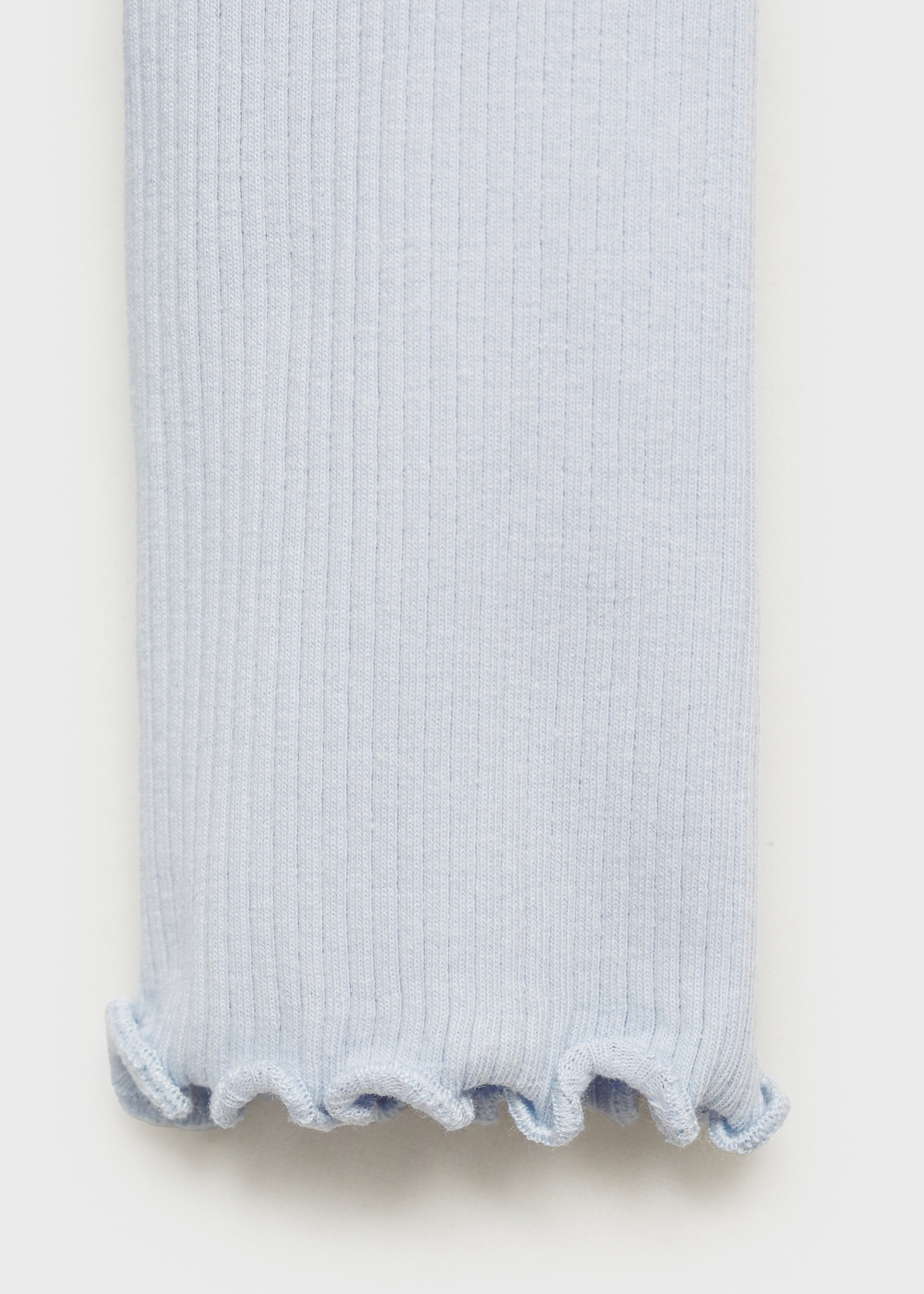 Ribbed high neck t-shirt - Details of the article 0, Sky Blue. Ref: 87020448-00.